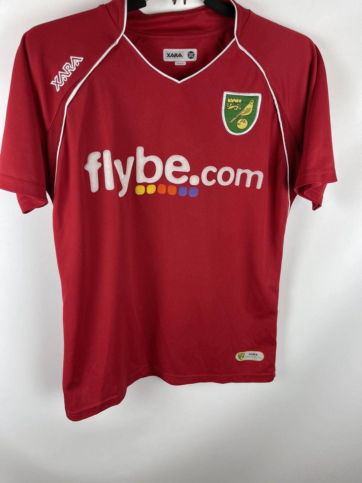 Vintage Xara Norwich City 2007 08 away soccer jersey football shirt Size US S / EU 44-46 / 1 - 4 Thumbnail