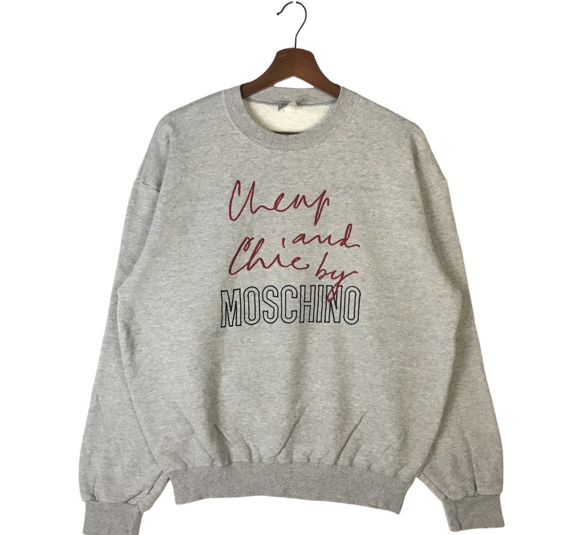 Japanese Brand × Moschino × Vintage Vintage Moschino “Cheap and Chic” Embroidery Sweatshirt Size US M / EU 48-50 / 2 - 1 Thumbnail