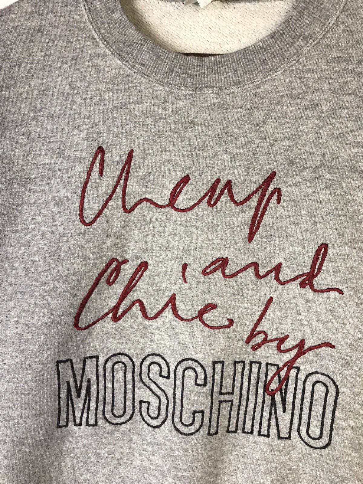 Japanese Brand × Moschino × Vintage Vintage Moschino “Cheap and Chic” Embroidery Sweatshirt Size US M / EU 48-50 / 2 - 3 Thumbnail