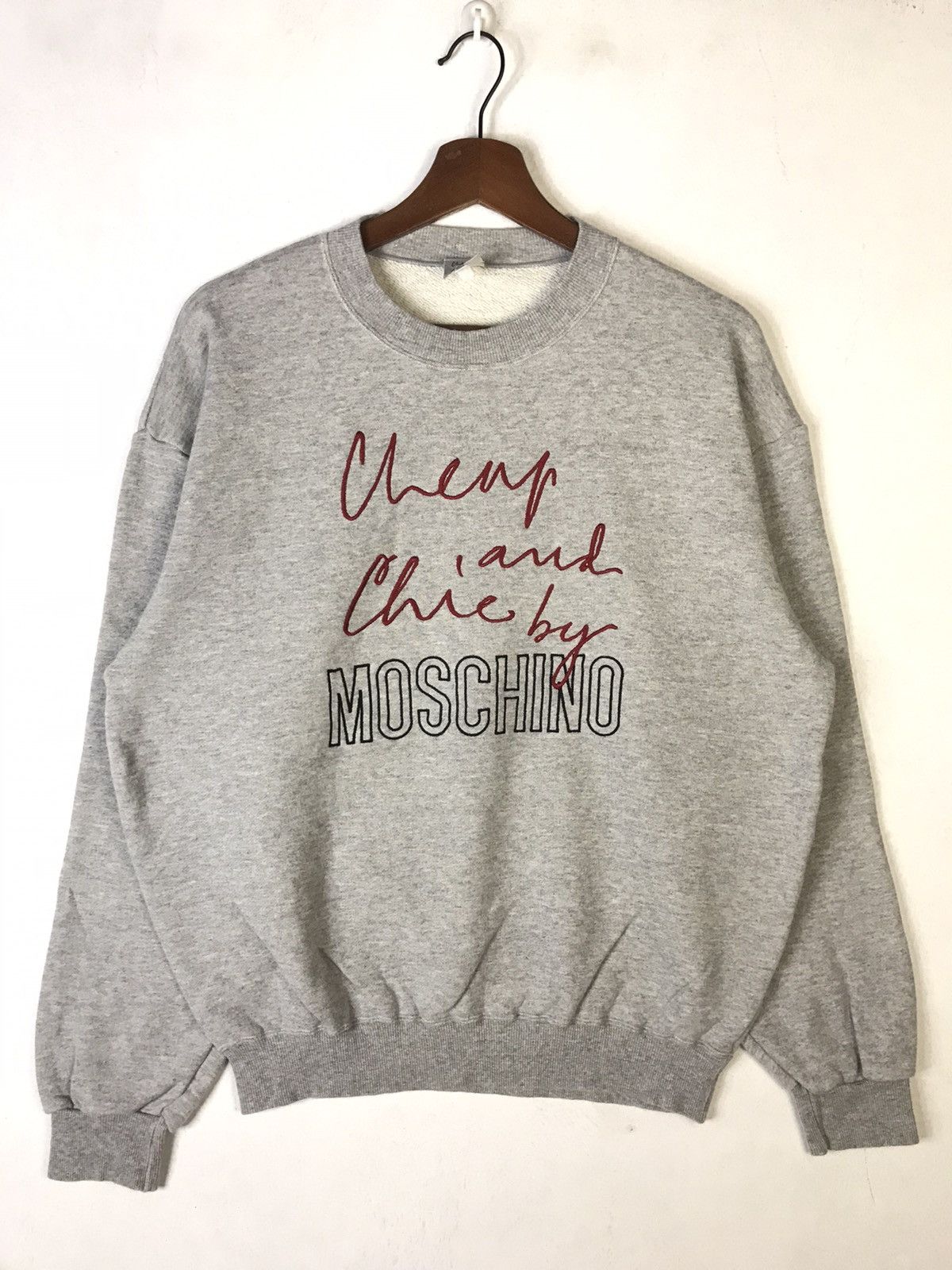 Japanese Brand × Moschino × Vintage Vintage Moschino “Cheap and Chic” Embroidery Sweatshirt Size US M / EU 48-50 / 2 - 2 Thumbnail