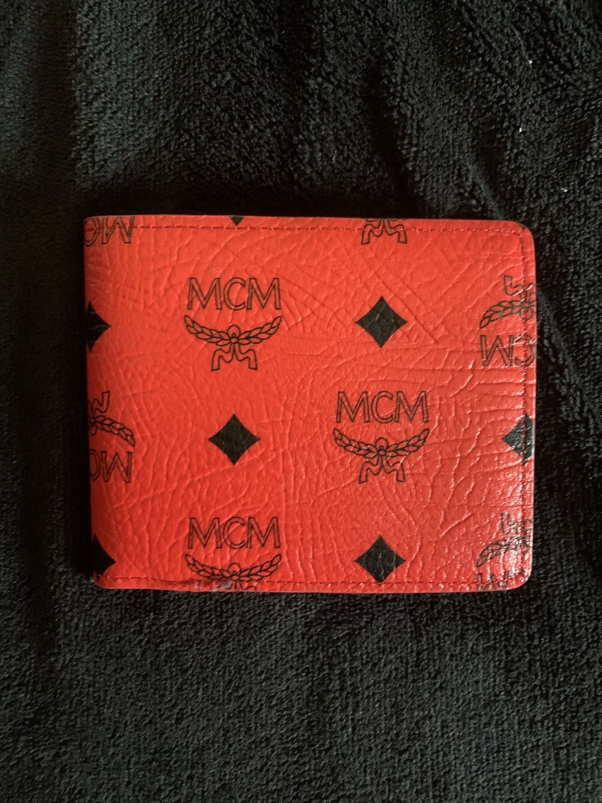 MCM MCM Claus Bifold Wallet Visetos Small Ruby Red Grailed