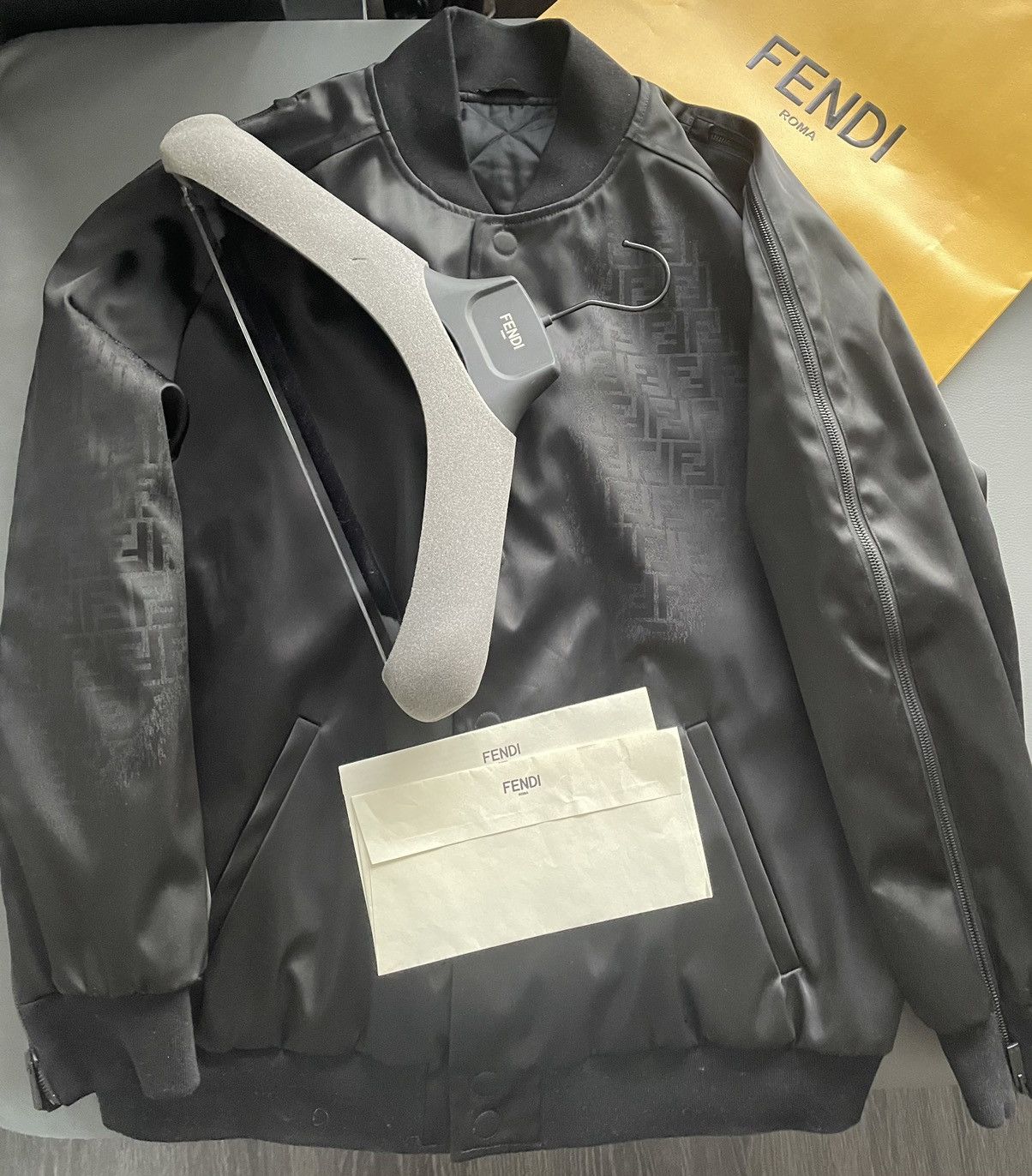 Fendi Super Runway $3,500 NEW Limited Edition Faded FF Logo Bomber Size US XXL / EU 58 / 5 - 4 Thumbnail