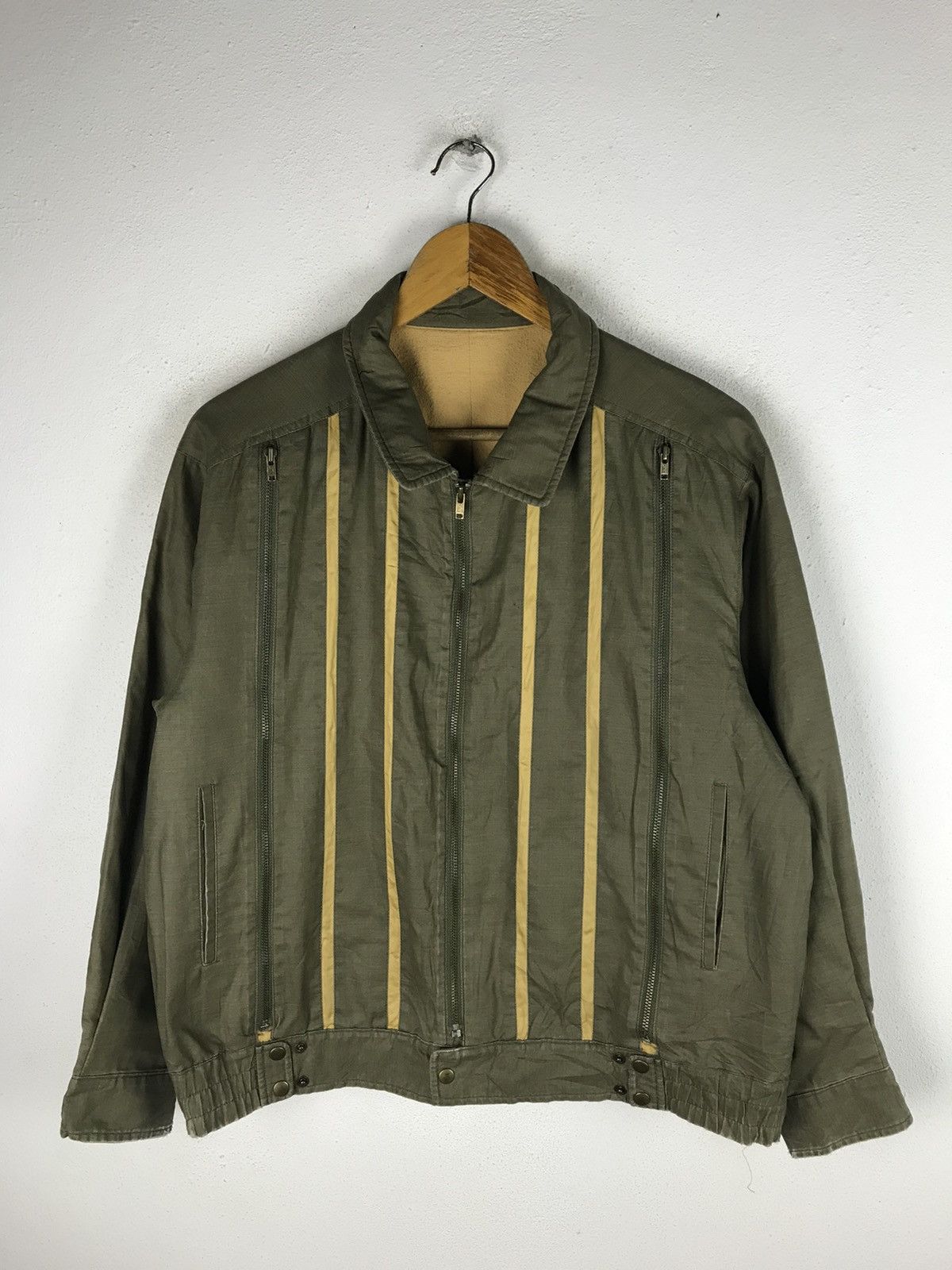 Vintage Kihin Vintage Military-Style Bomber Jacket - Olive Green Size US L / EU 52-54 / 3 - 1 Thumbnail