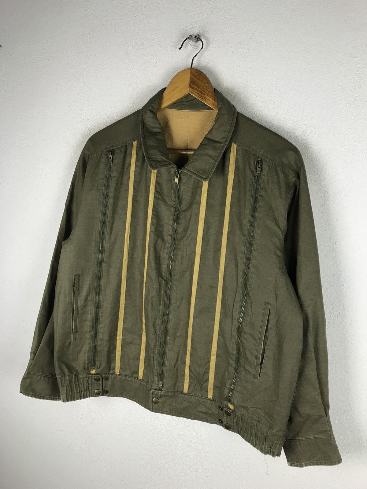 Vintage Kihin Vintage Military-Style Bomber Jacket - Olive Green Size US L / EU 52-54 / 3 - 4 Thumbnail