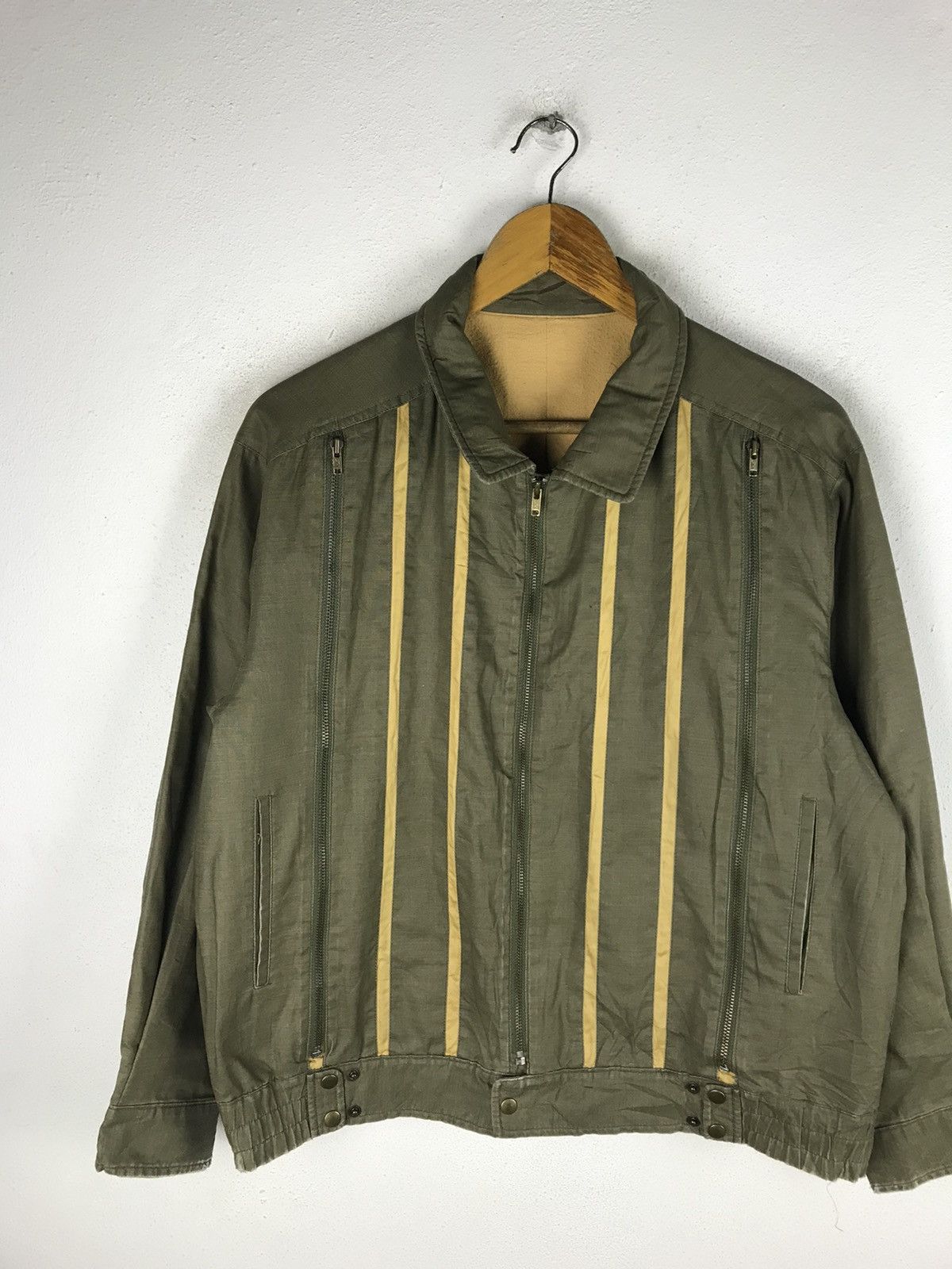 Vintage Kihin Vintage Military-Style Bomber Jacket - Olive Green Size US L / EU 52-54 / 3 - 3 Thumbnail