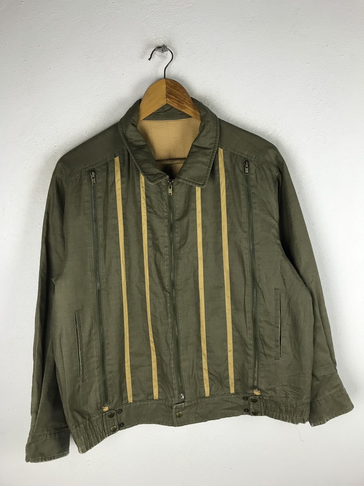 Vintage Kihin Vintage Military-Style Bomber Jacket - Olive Green Size US L / EU 52-54 / 3 - 2 Thumbnail
