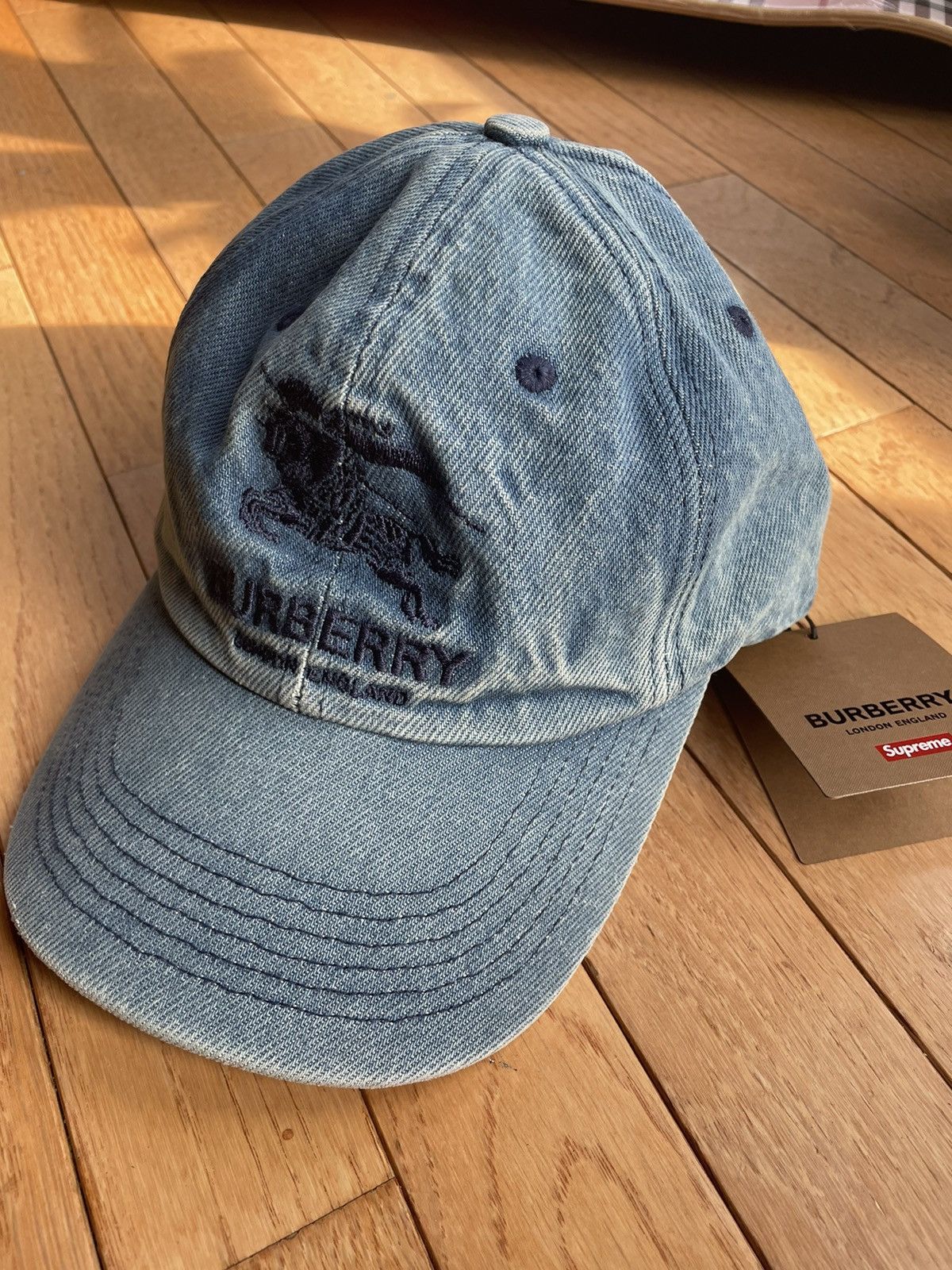 Supreme x Burberry Denim 6 Panel Hat