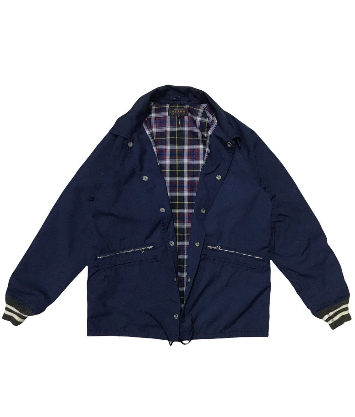 image of Beams Plus Beams Jacket Vintage Blue Colour Made In Japan, Men's (Size Small)