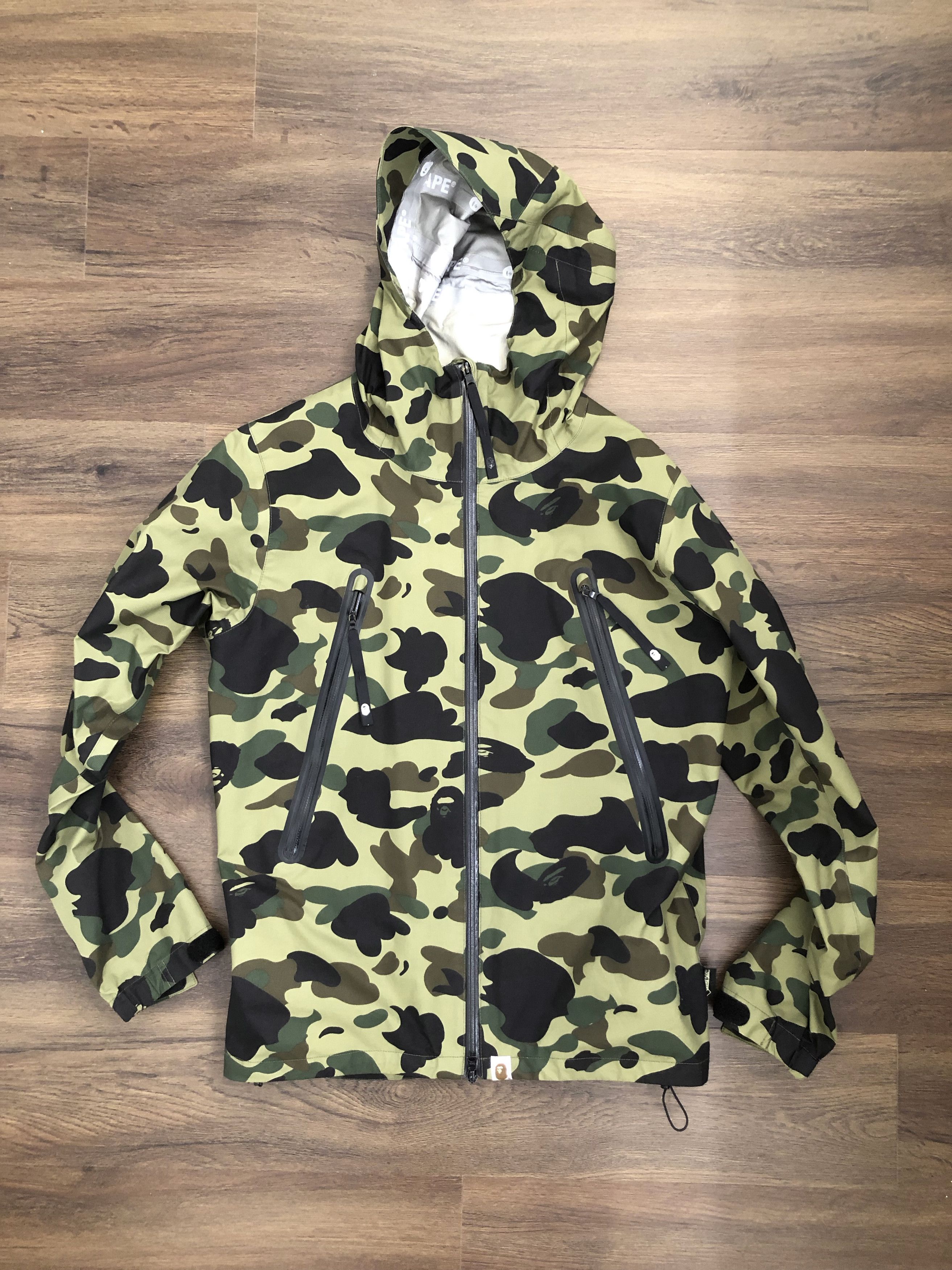 Bape Bape Gore-Tex 1st Camo Green Rain Jacket | Grailed