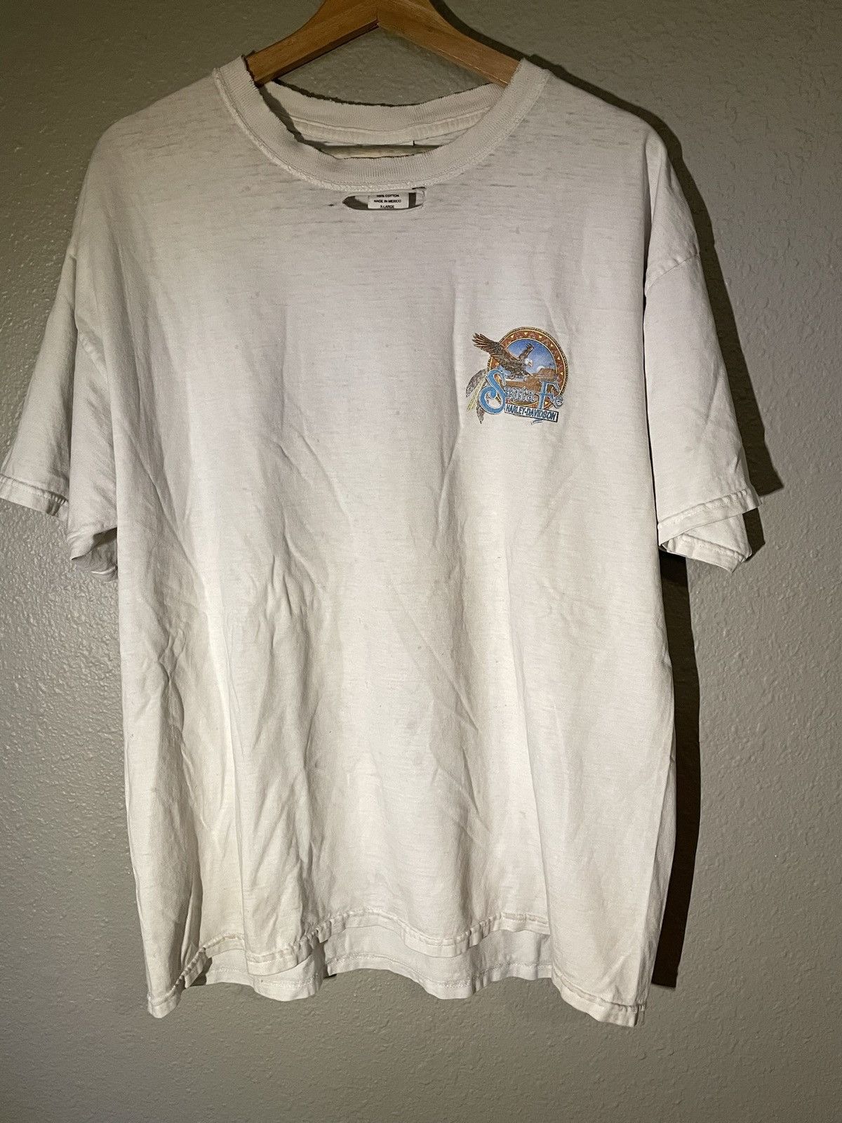 Harley Davidson Vintage 2002 Thrashed Santa Fe Harley Davidson tee Size US XL / EU 56 / 4 - 1 Thumbnail