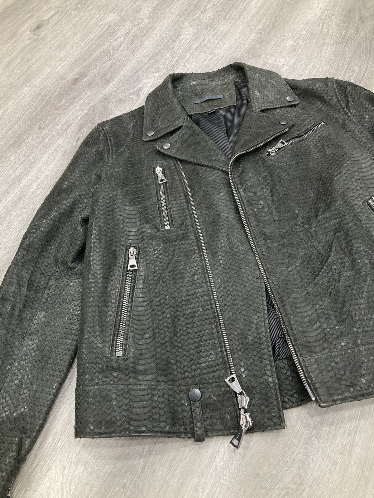 John Varvatos John Varvatos snakeskin embossed leather Jacket Size US L / EU 52-54 / 3 - 6 Thumbnail