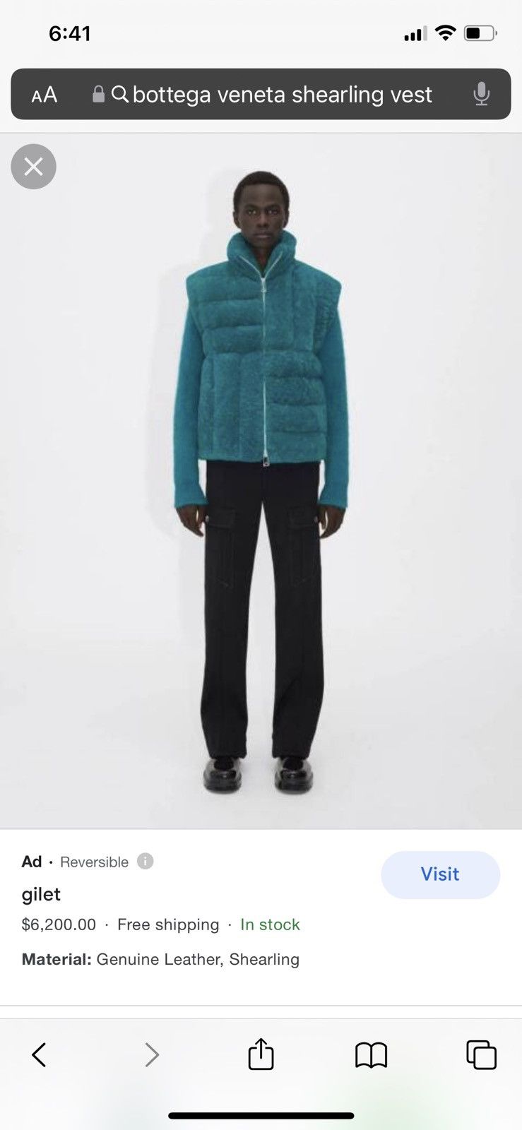 Bottega Veneta Bottega Veneta shearling zip vest Medium Size US M / EU 48-50 / 2 - 9 Thumbnail