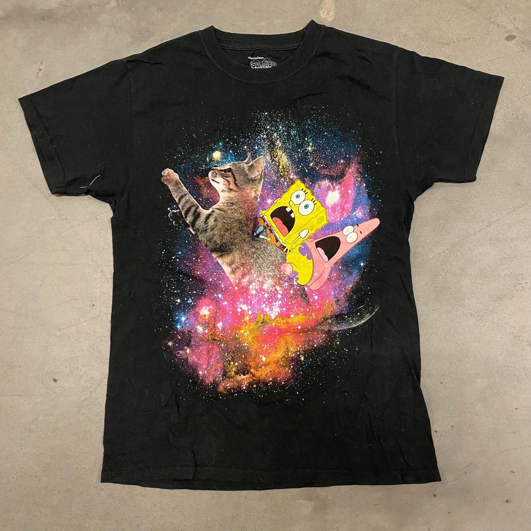 Nickelodeon Spongebob Patrick Space Cat Funny Meme T-Shirt Size US S / EU 44-46 / 1 - 1 Thumbnail
