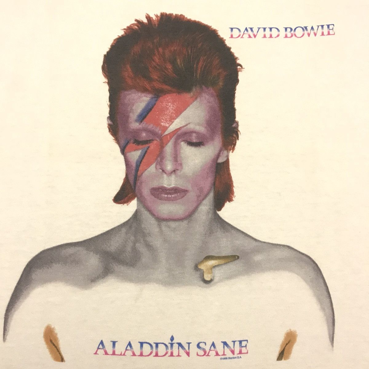 Band Tees × Vintage Vintage 1998 David Bowie Aladdin Sane T Shirt Size US S / EU 44-46 / 1 - 3 Thumbnail