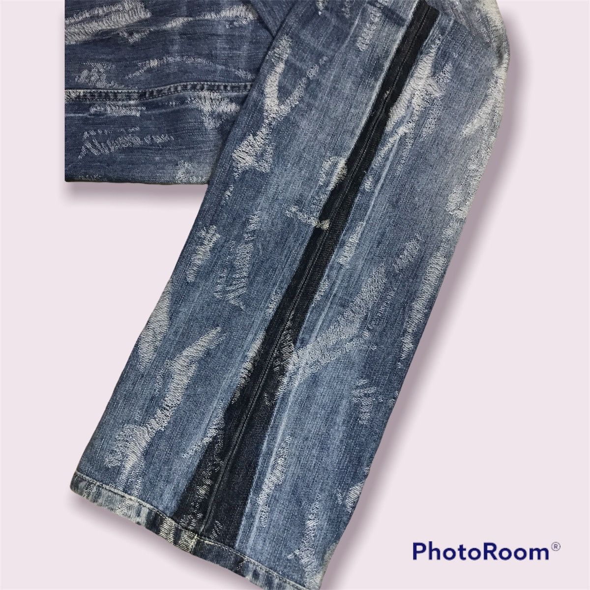 Just Cavalli × Roberto Cavalli Laser Engraved Denim Pants Size US 31 - 3 Thumbnail