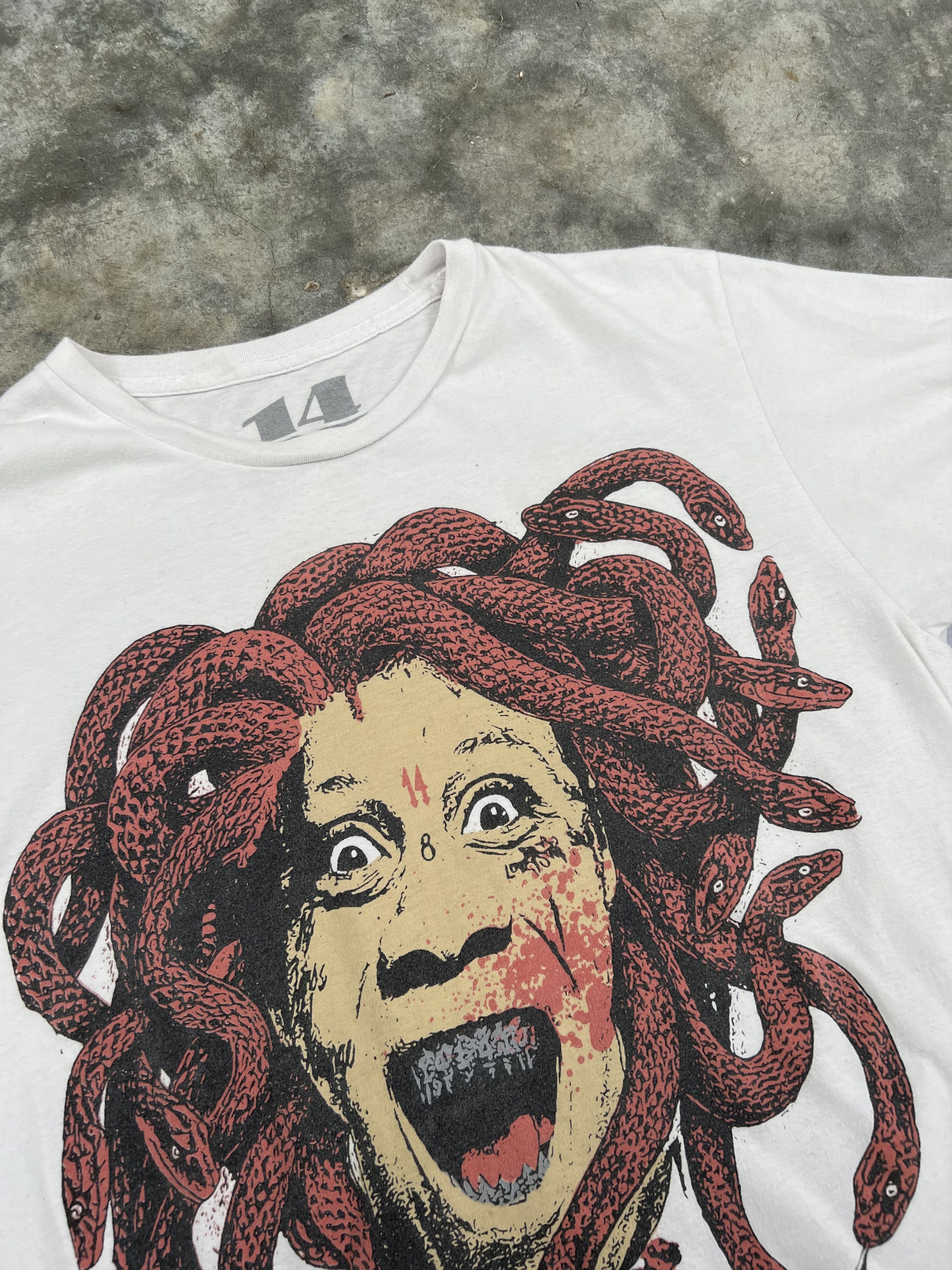 Trippie Redd Trippie Redd Medusa Portrait Tee White Medium 🧊❄️🥣 Tour Size US M / EU 48-50 / 2 - 2 Thumbnail