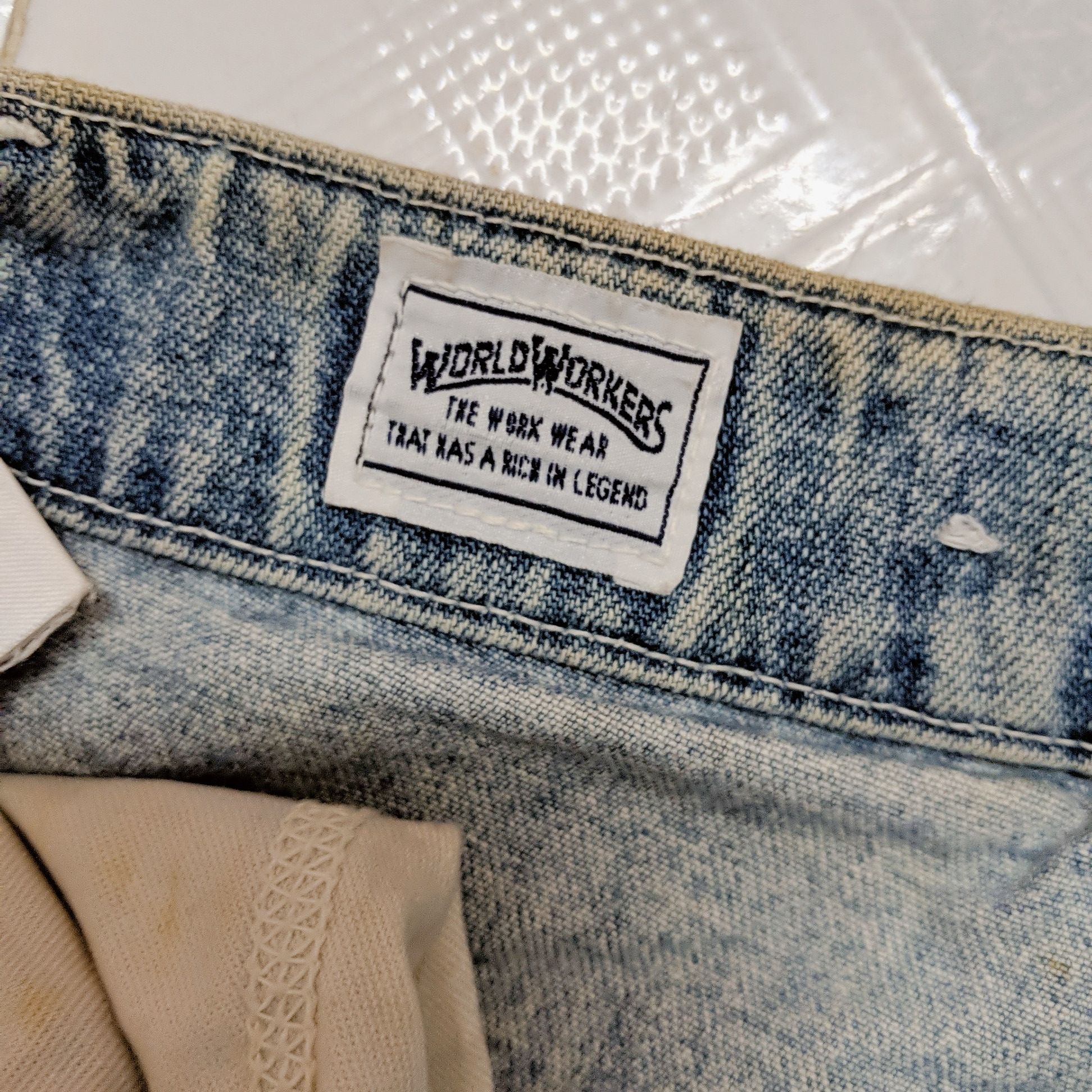 Japanese Brand × Jean × Vintage Vintage Dirty Workers Big John Denim Faded Jeans Pants Size US 31 - 9 Thumbnail