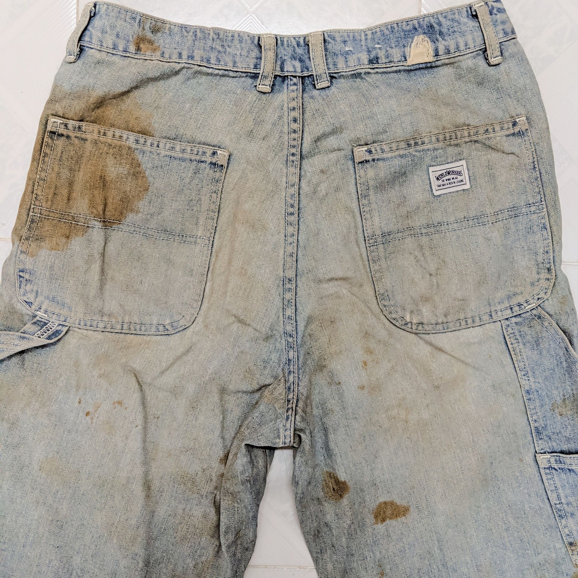 Japanese Brand × Jean × Vintage Vintage Dirty Workers Big John Denim Faded Jeans Pants Size US 31 - 6 Thumbnail