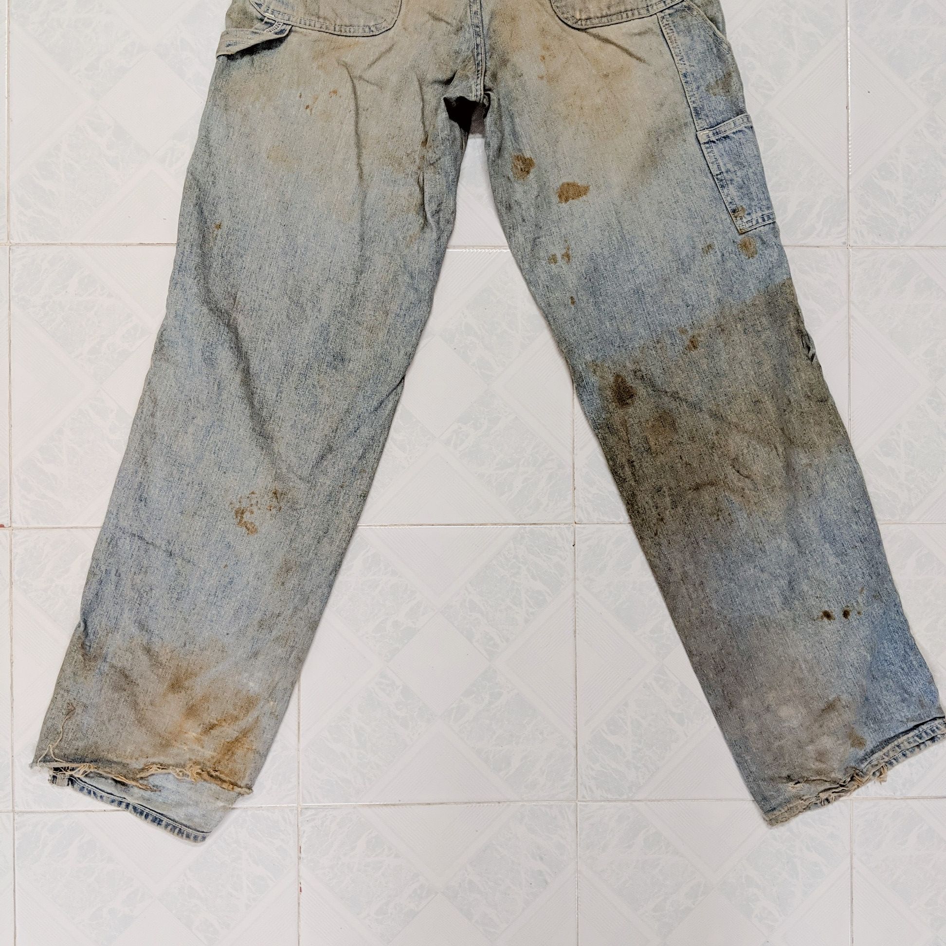Japanese Brand × Jean × Vintage Vintage Dirty Workers Big John Denim Faded Jeans Pants Size US 31 - 7 Thumbnail