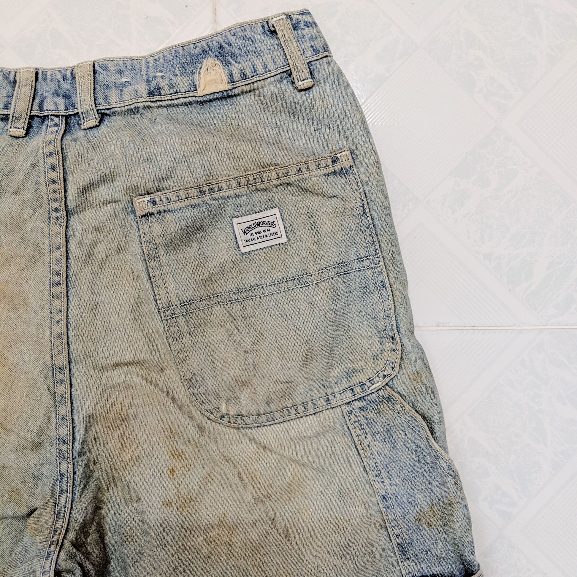 Japanese Brand × Jean × Vintage Vintage Dirty Workers Big John Denim Faded Jeans Pants Size US 31 - 4 Thumbnail