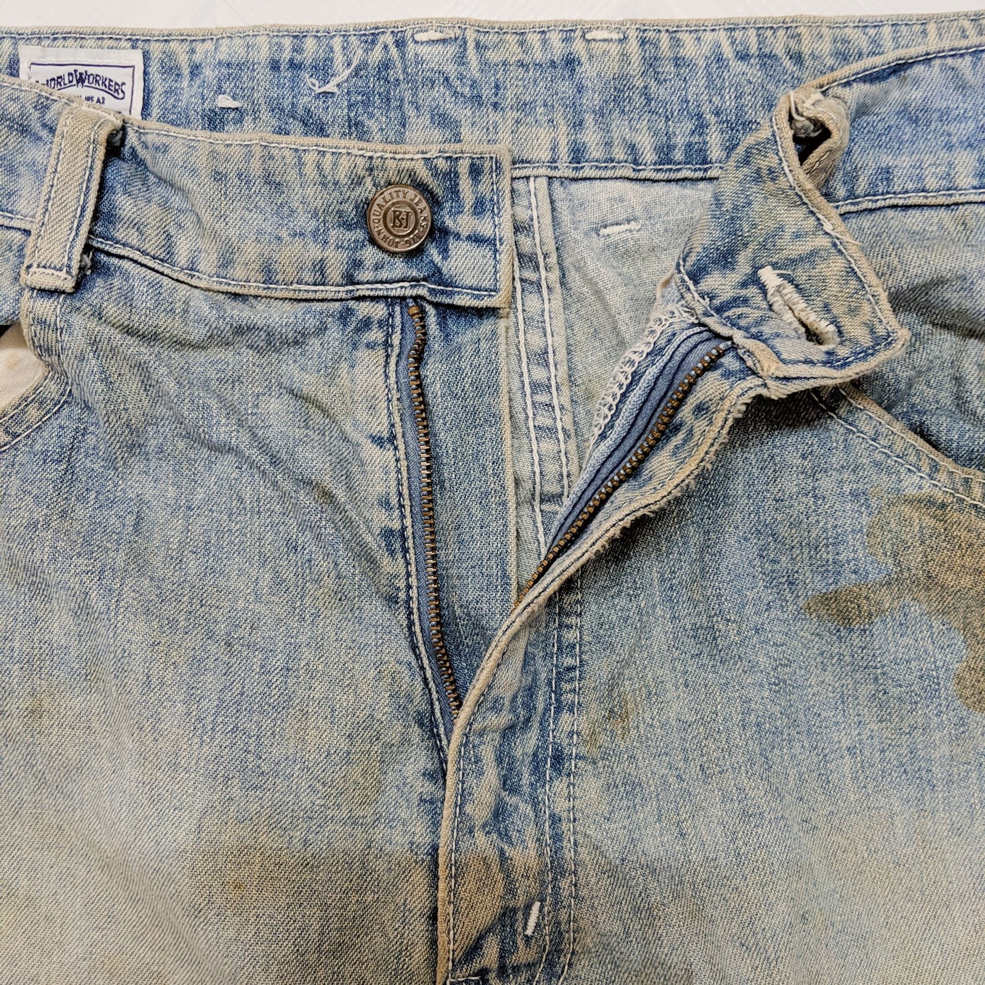 Japanese Brand × Jean × Vintage Vintage Dirty Workers Big John Denim Faded Jeans Pants Size US 31 - 11 Thumbnail