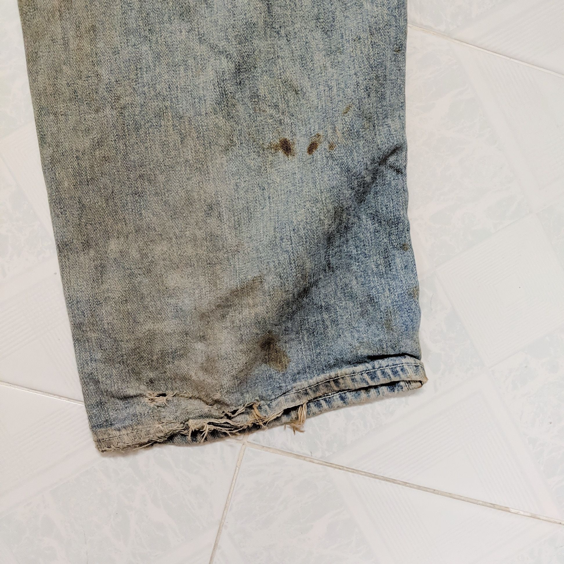 Japanese Brand × Jean × Vintage Vintage Dirty Workers Big John Denim Faded Jeans Pants Size US 31 - 2 Thumbnail