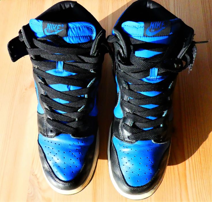 Nike Vintage Nike Dunk High LE Black Blue Spark 2000 | Grailed