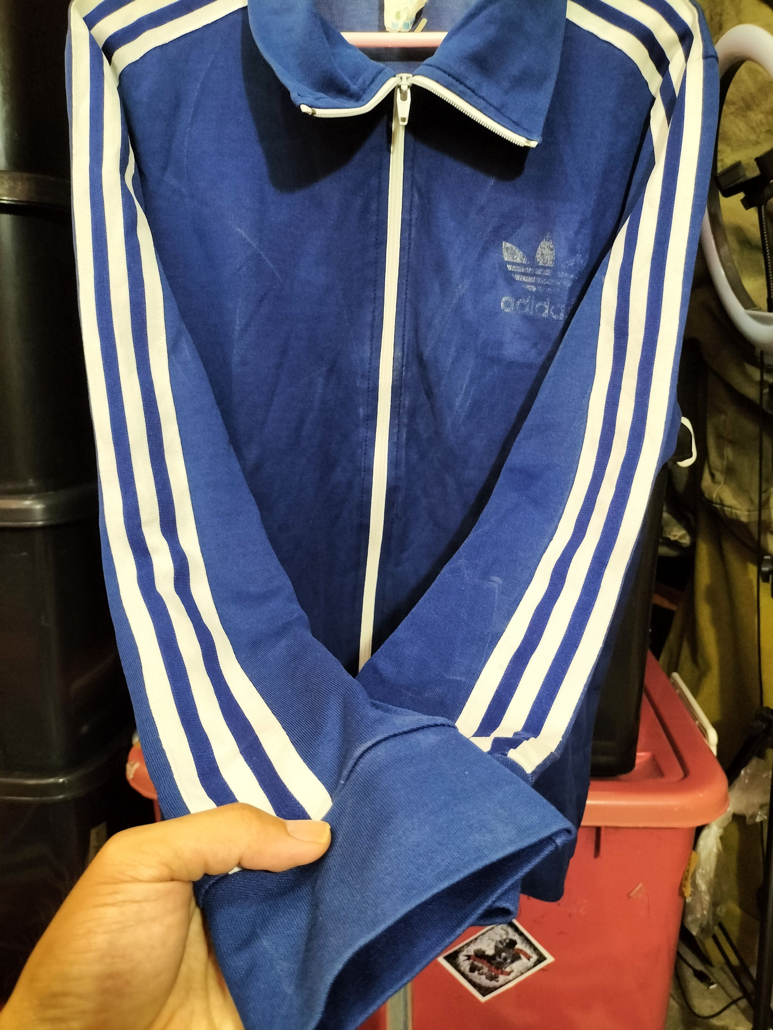 Adidas 80s Adidas Track Top Stripes sports fashion Size US L / EU 52-54 / 3 - 3 Thumbnail