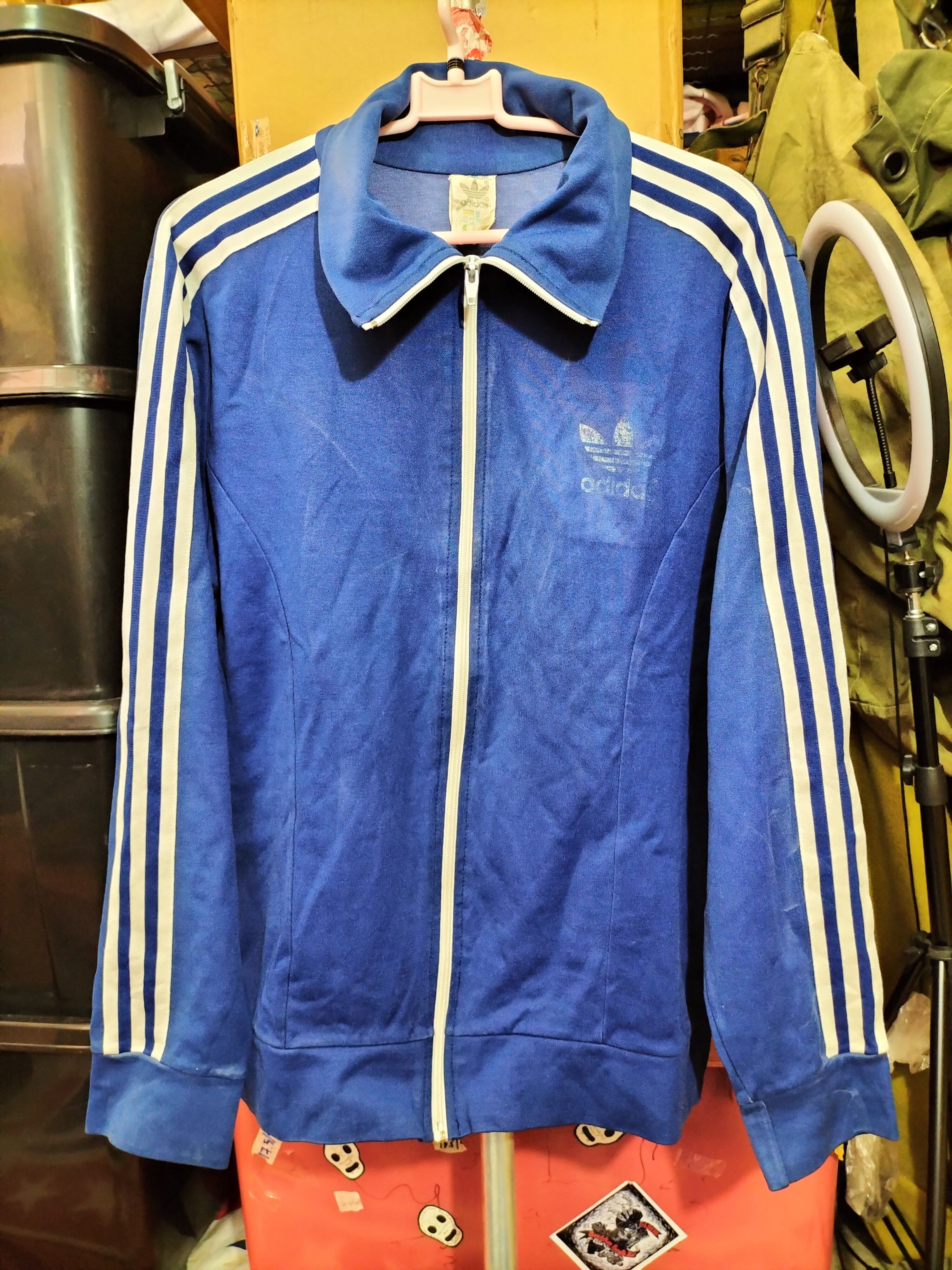 Adidas 80s Adidas Track Top Stripes sports fashion Size US L / EU 52-54 / 3 - 1 Thumbnail
