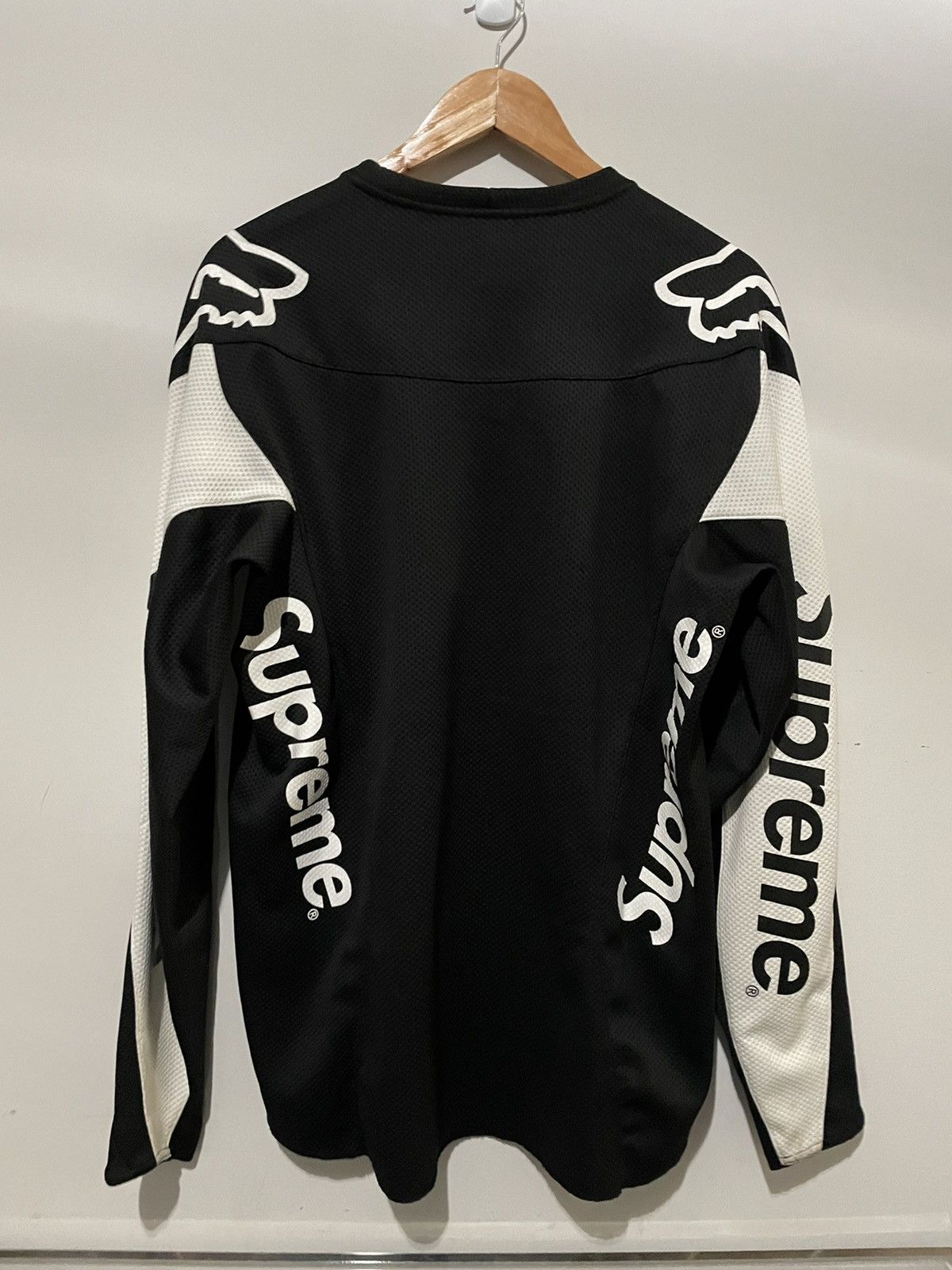 Supreme Fox Racing Moto Jersey Multi color 2018SS Black white Size S Unused  | eBay