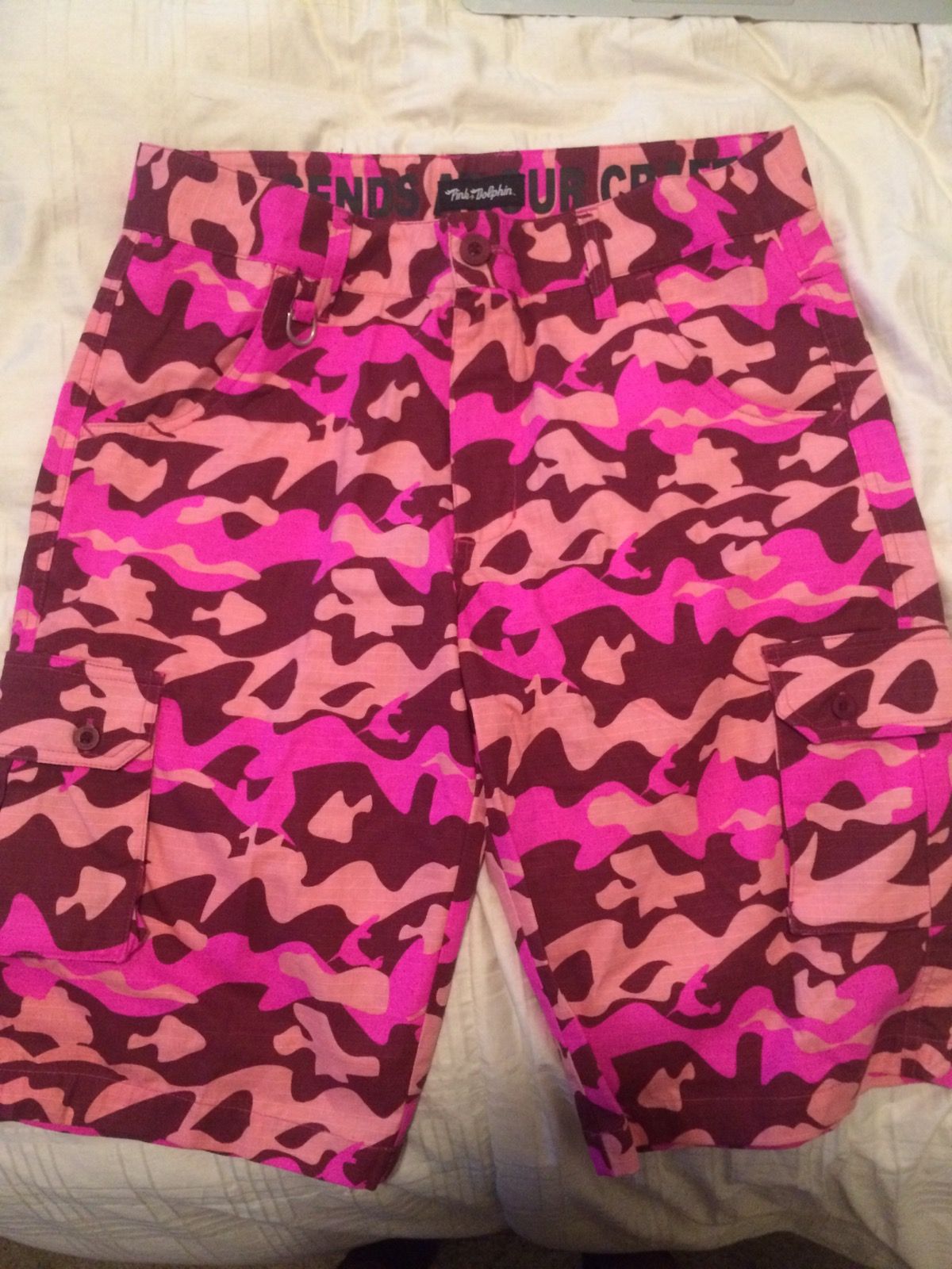 Pink Dolphin Pink Dolphin Camo Cargo Shorts In Pink Size US 32 / EU 48 - 1 Preview