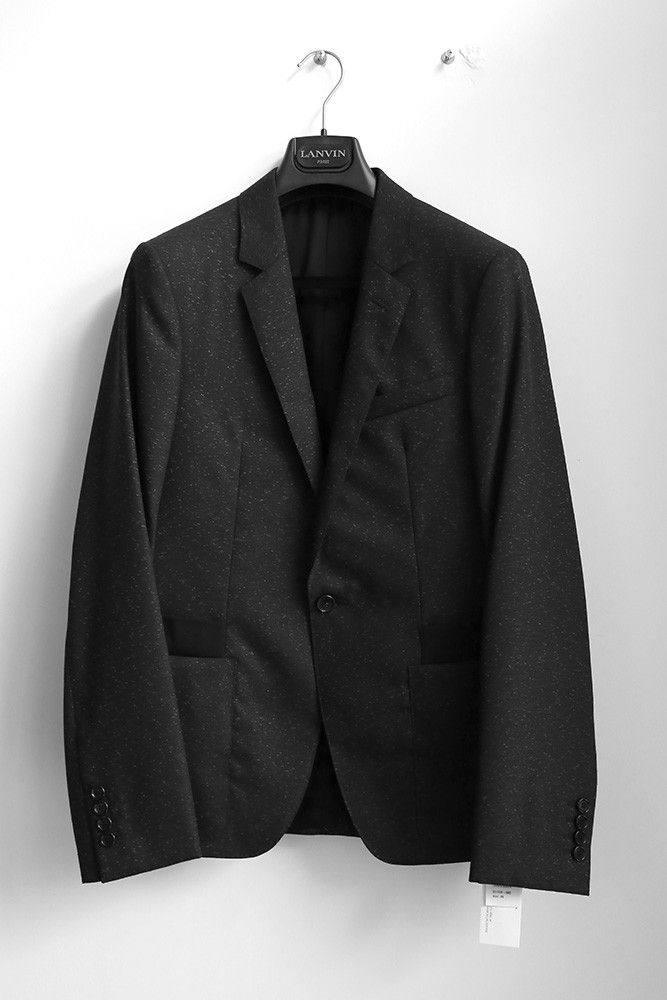 Lanvin CHARCOAL GREY SLIM FIT WOOL SILK BLEND SUIT JACKET | Grailed