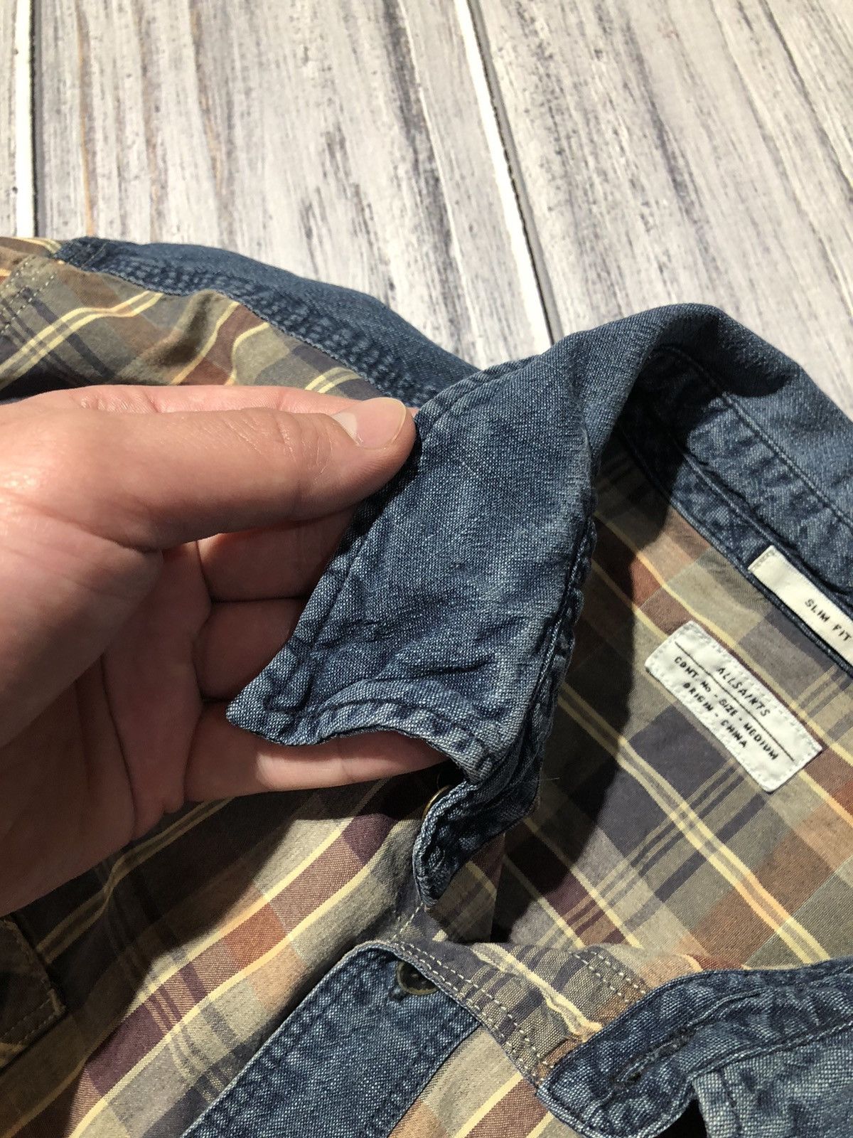 Allsaints × Vintage Vintage Allsaints Shirt Long Sleeve Button Ups Men Size M Size US M / EU 48-50 / 2 - 8 Thumbnail