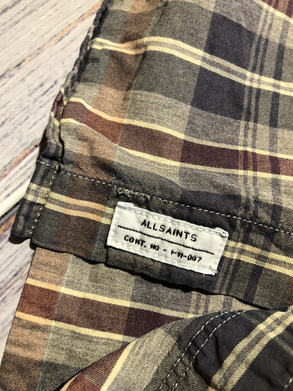 Allsaints × Vintage Vintage Allsaints Shirt Long Sleeve Button Ups Men Size M Size US M / EU 48-50 / 2 - 7 Thumbnail