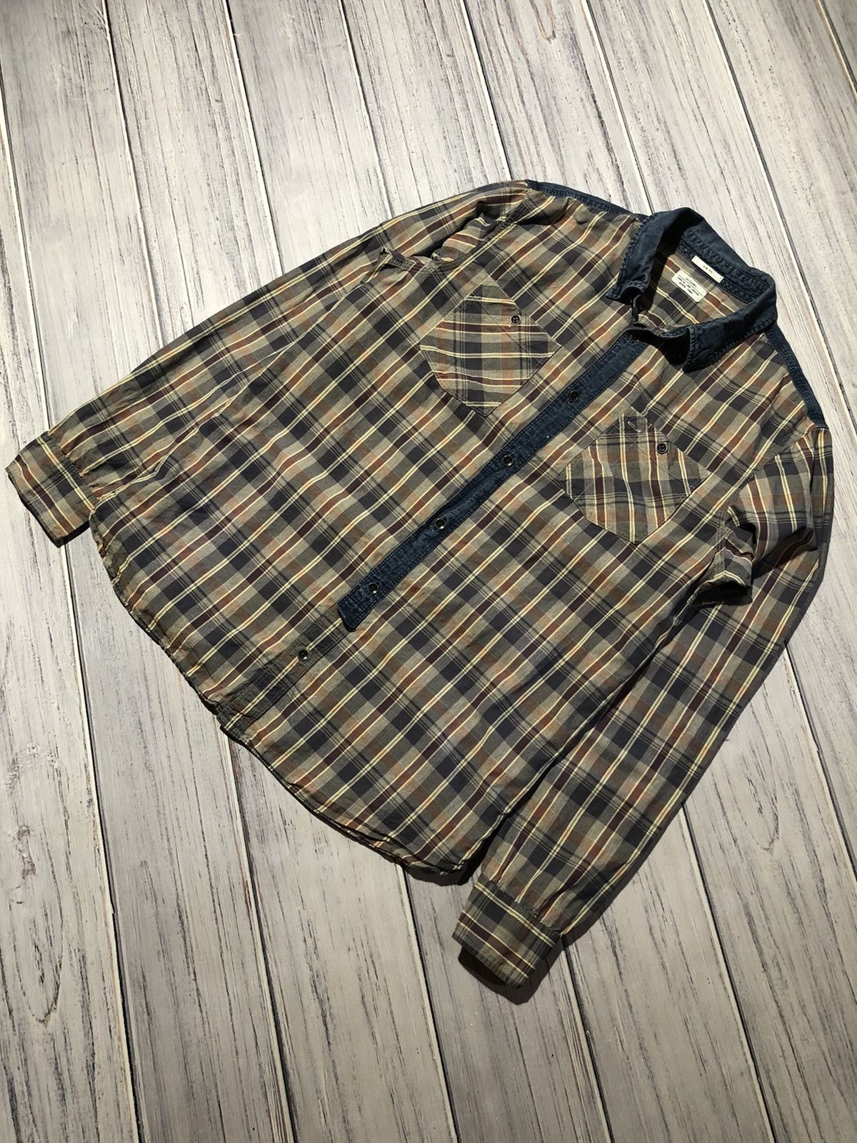 Allsaints × Vintage Vintage Allsaints Shirt Long Sleeve Button Ups Men Size M Size US M / EU 48-50 / 2 - 1 Thumbnail