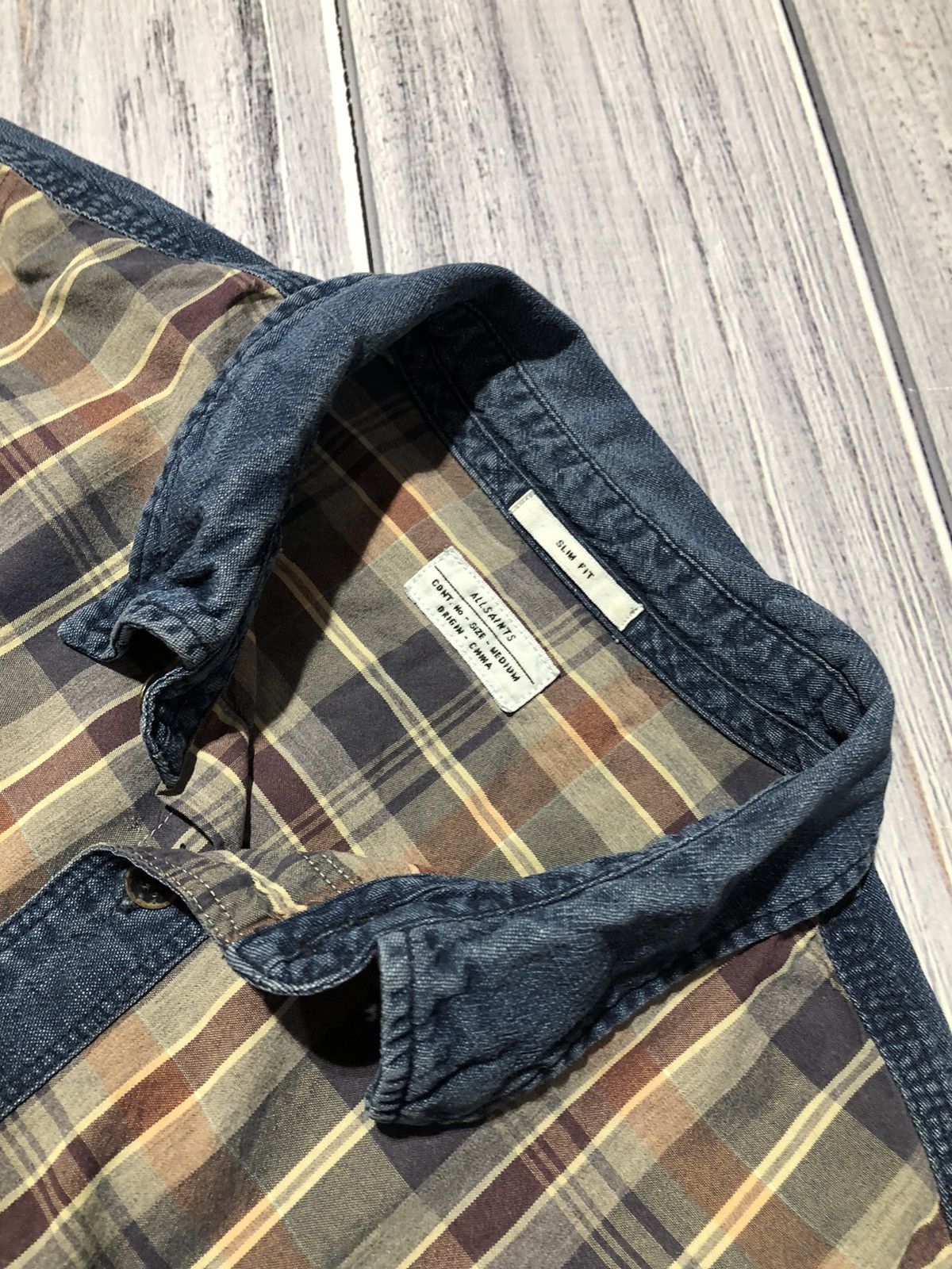 Allsaints × Vintage Vintage Allsaints Shirt Long Sleeve Button Ups Men Size M Size US M / EU 48-50 / 2 - 4 Thumbnail