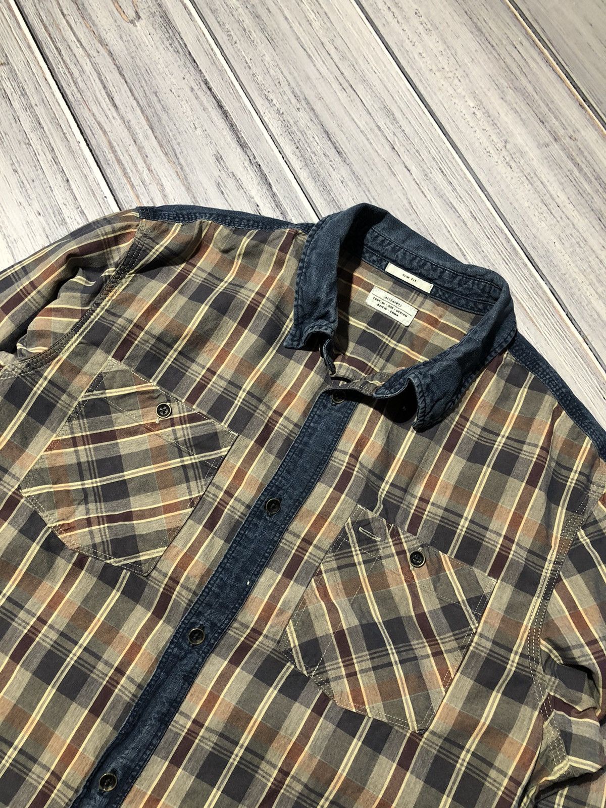 Allsaints × Vintage Vintage Allsaints Shirt Long Sleeve Button Ups Men Size M Size US M / EU 48-50 / 2 - 2 Thumbnail