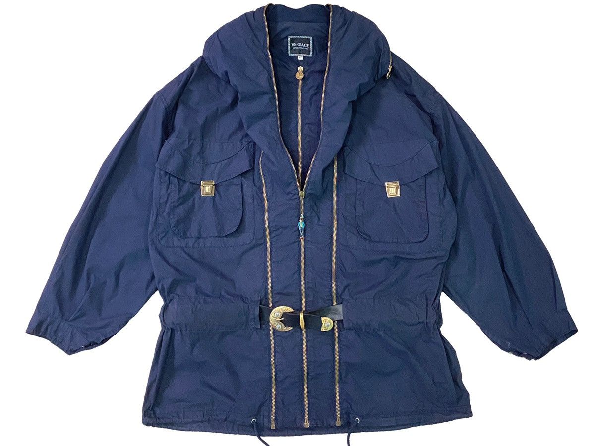 Versace Jeans Couture VINTAGE VERSACE JEANS COULTURE MULTIZIPER WITH BELT JACKET Size US XL / EU 56 / 4 - 3 Thumbnail