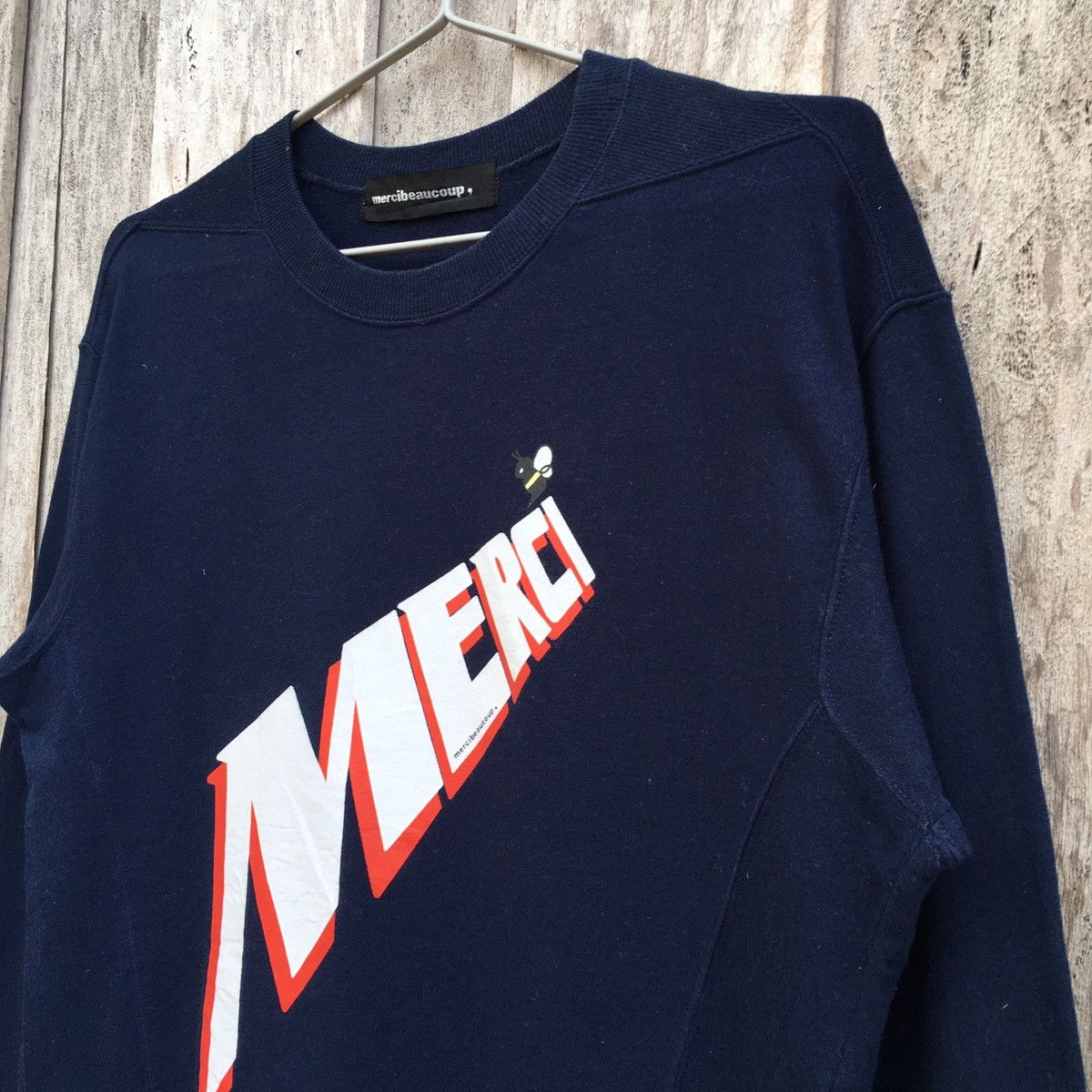 Issey Miyake Vintage Mercibeaucoup Merci Spell Out Sweatshirt Big Logo Size M / US 6-8 / IT 42-44 - 3 Thumbnail