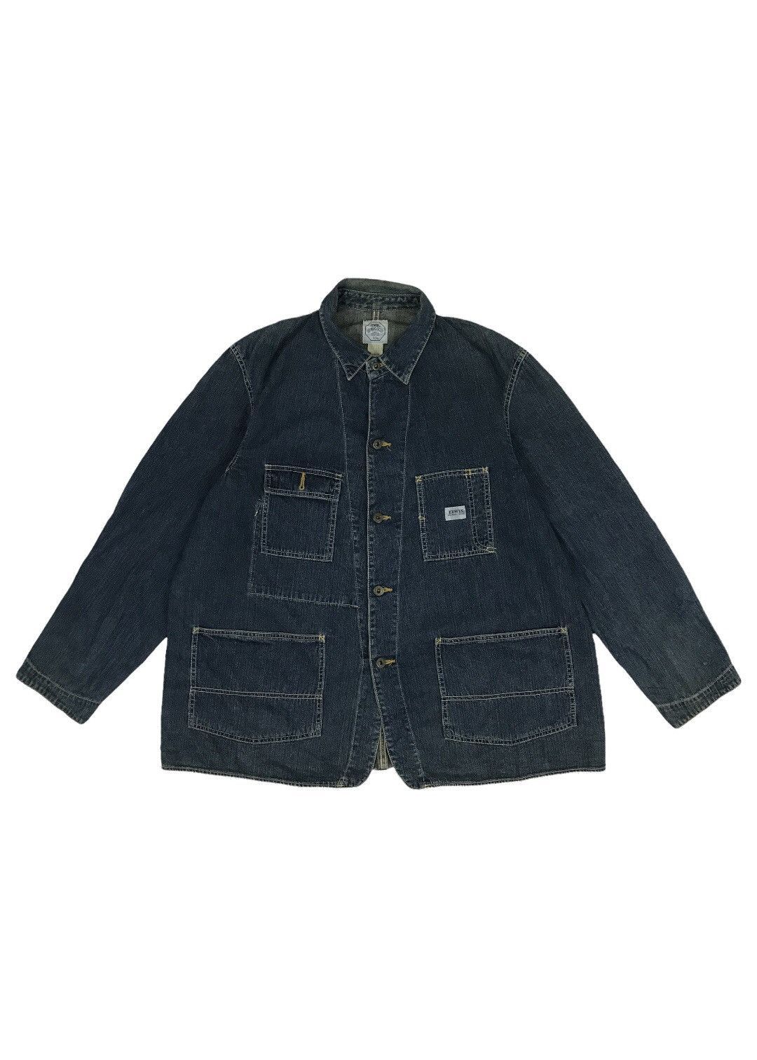 Edwin × Vintage Vintage Edwin Workwear Denim Jacket Size US L / EU 52-54 / 3 - 1 Thumbnail
