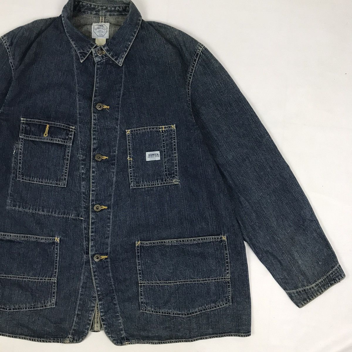 Edwin × Vintage Vintage Edwin Workwear Denim Jacket Size US L / EU 52-54 / 3 - 3 Thumbnail