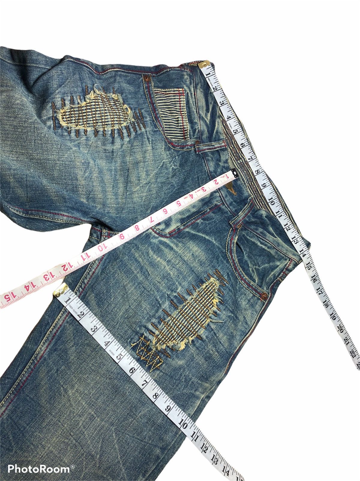 Japanese Brand SPELL OUT PATCHES DENIM BY JACK SERIKA Size US 28 / EU 44 - 7 Thumbnail