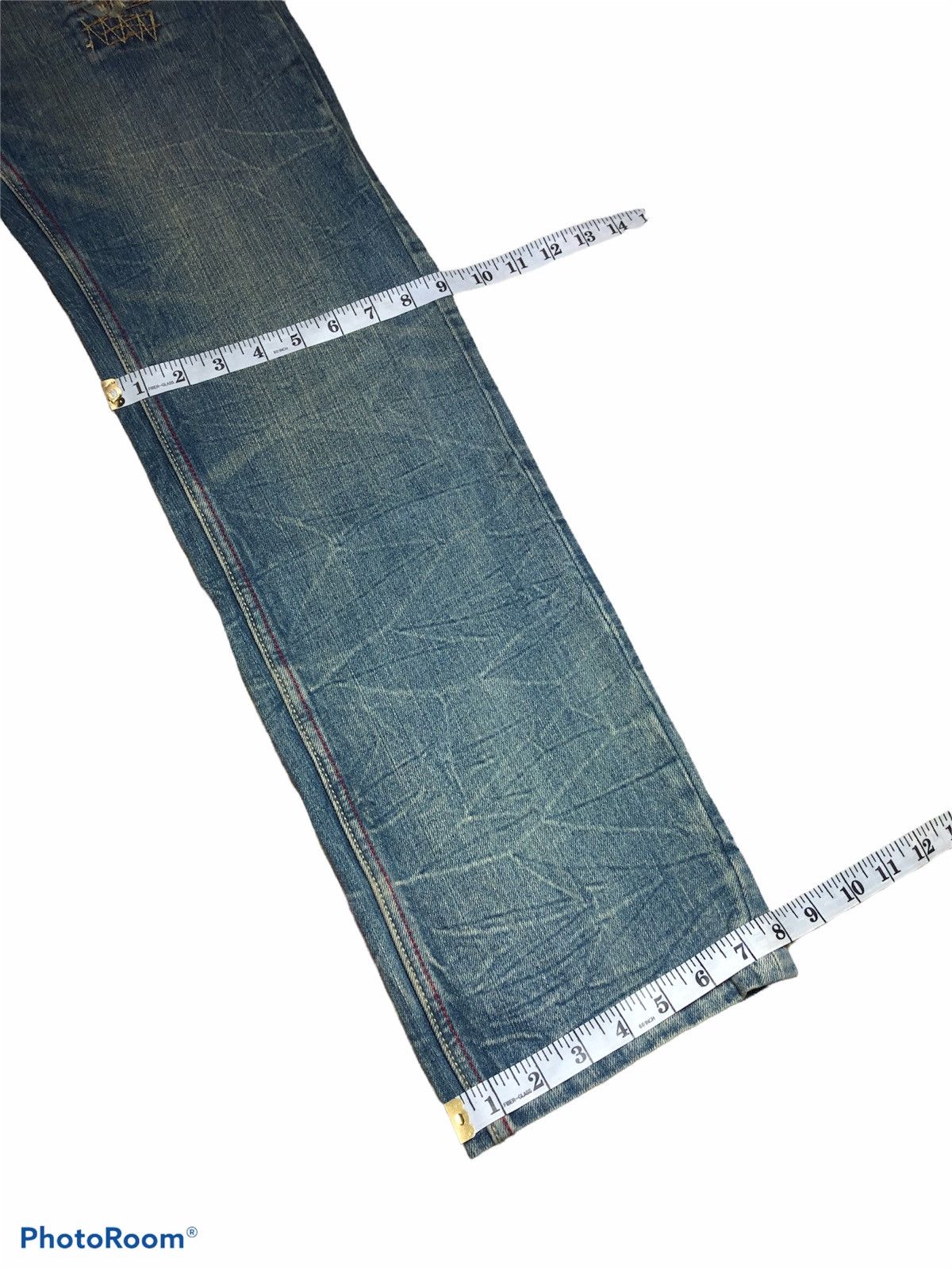 Japanese Brand SPELL OUT PATCHES DENIM BY JACK SERIKA Size US 28 / EU 44 - 8 Thumbnail