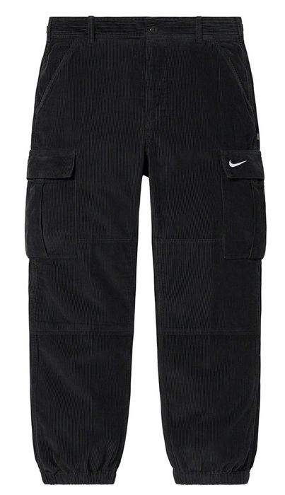 Supreme NEW SUPREME X NIKE CORDUROY PANTS BLK SZ XL ORDER