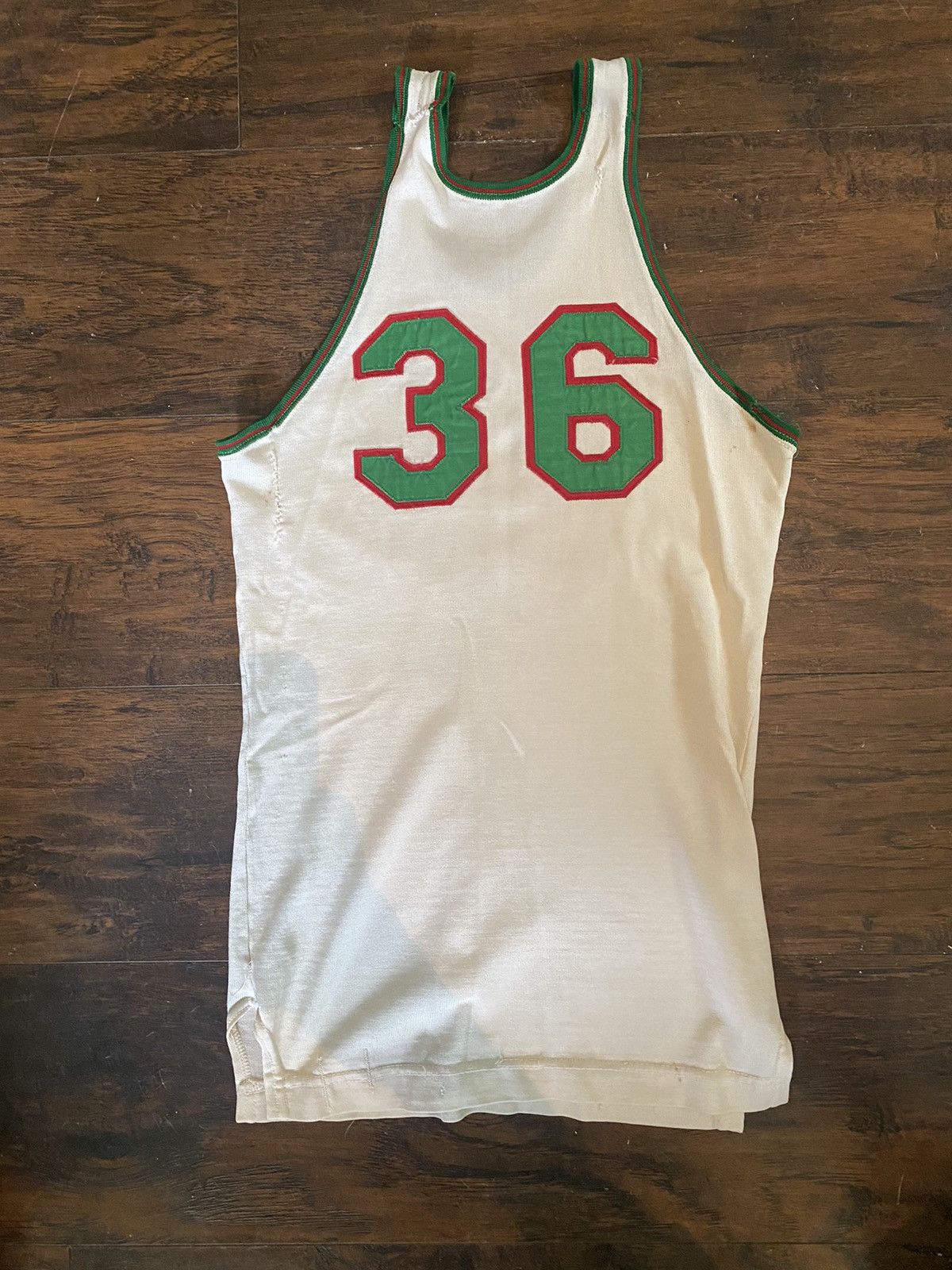 Vintage 1950s Rawlings Basketball Jersey Wolves 36 Size US L / EU 52-54 / 3 - 3 Preview