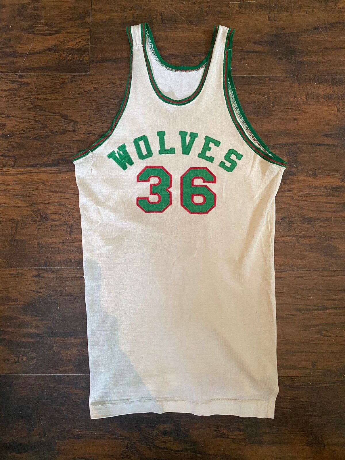 Vintage 1950s Rawlings Basketball Jersey Wolves 36 Size US L / EU 52-54 / 3 - 1 Preview