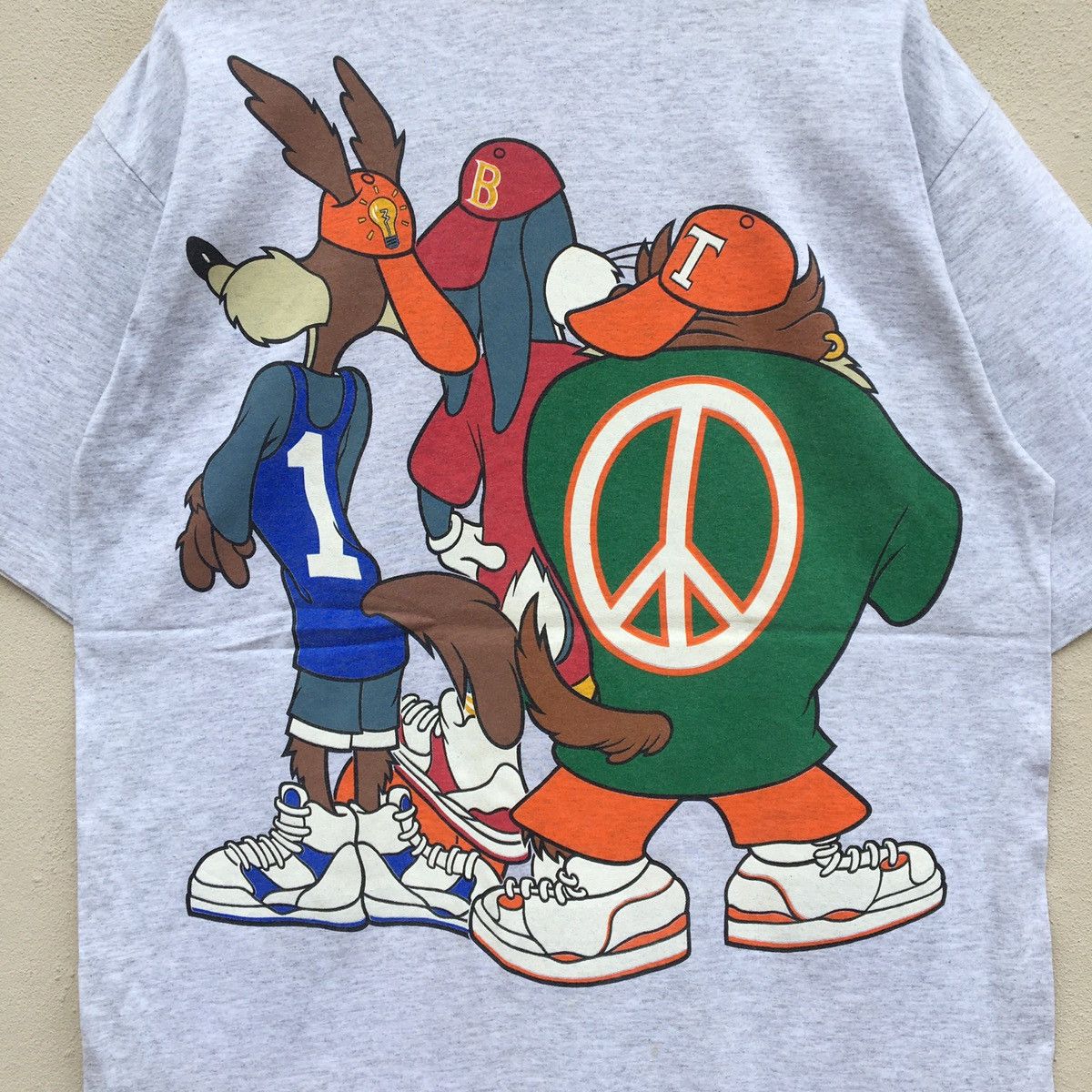 Cross Colours × Vintage × Warner Bros Vintage LOONEY TUNES X CROSS COLOUR MIRROR PRINT T-shirt Size US XL / EU 56 / 4 - 8 Thumbnail