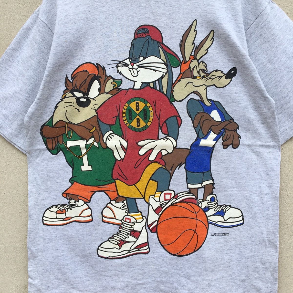 Cross Colours × Vintage × Warner Bros Vintage LOONEY TUNES X CROSS COLOUR MIRROR PRINT T-shirt Size US XL / EU 56 / 4 - 5 Thumbnail