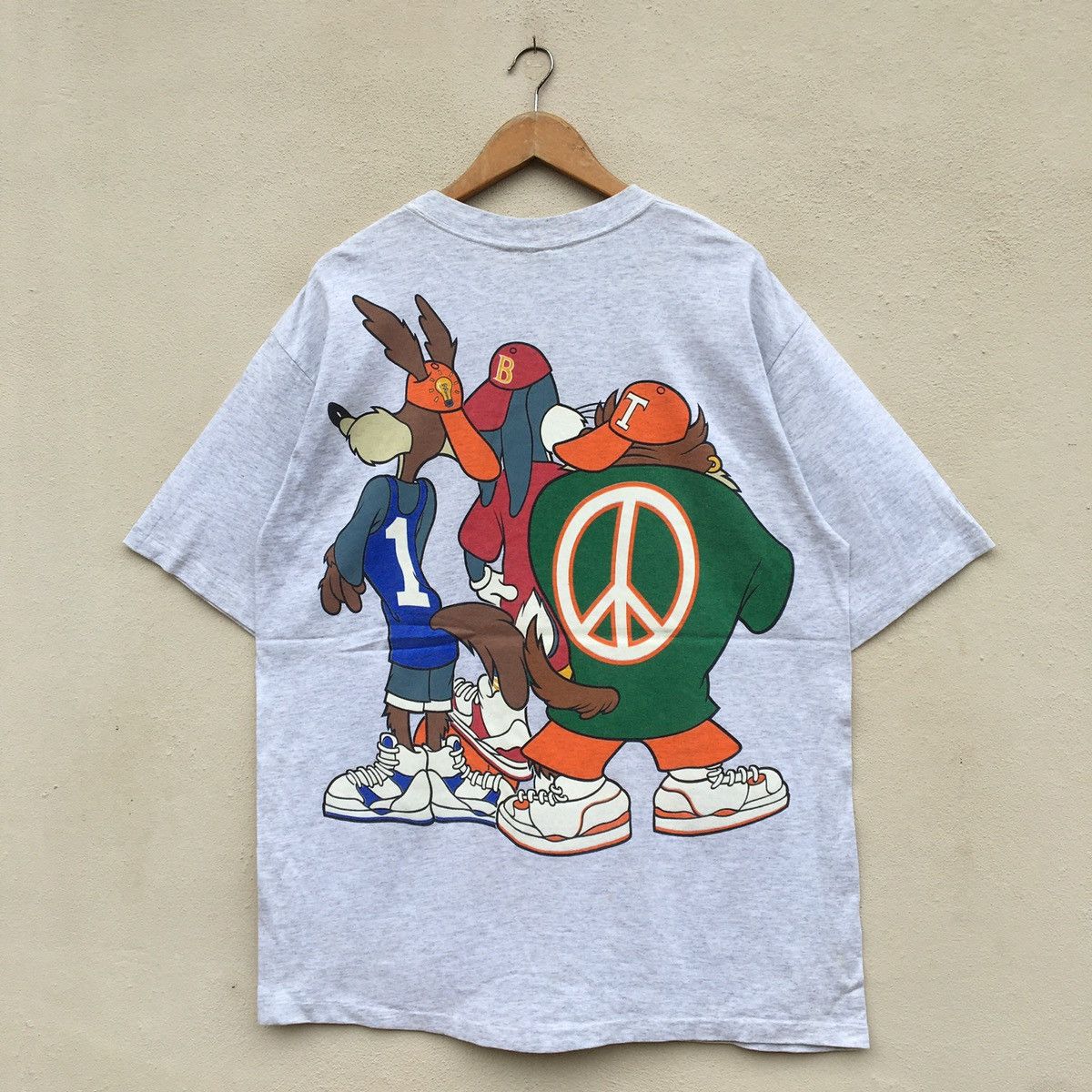 Cross Colours × Vintage × Warner Bros Vintage LOONEY TUNES X CROSS COLOUR MIRROR PRINT T-shirt Size US XL / EU 56 / 4 - 7 Thumbnail