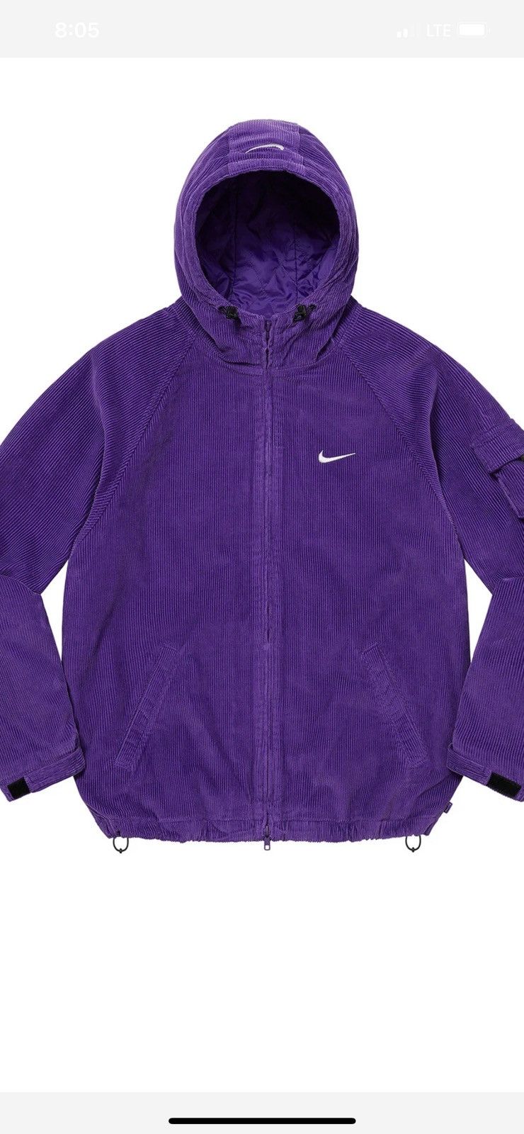 Nike × Supreme Supreme X Nike Arc Corduroy Hooded Size Medium IN HAND Size US M / EU 48-50 / 2 - 2 Thumbnail
